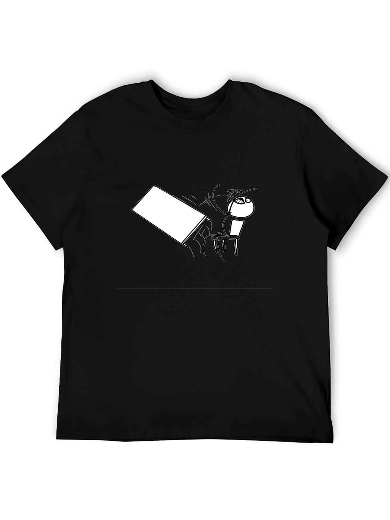 Humorous Meme Graphic Print Black T-Shirt