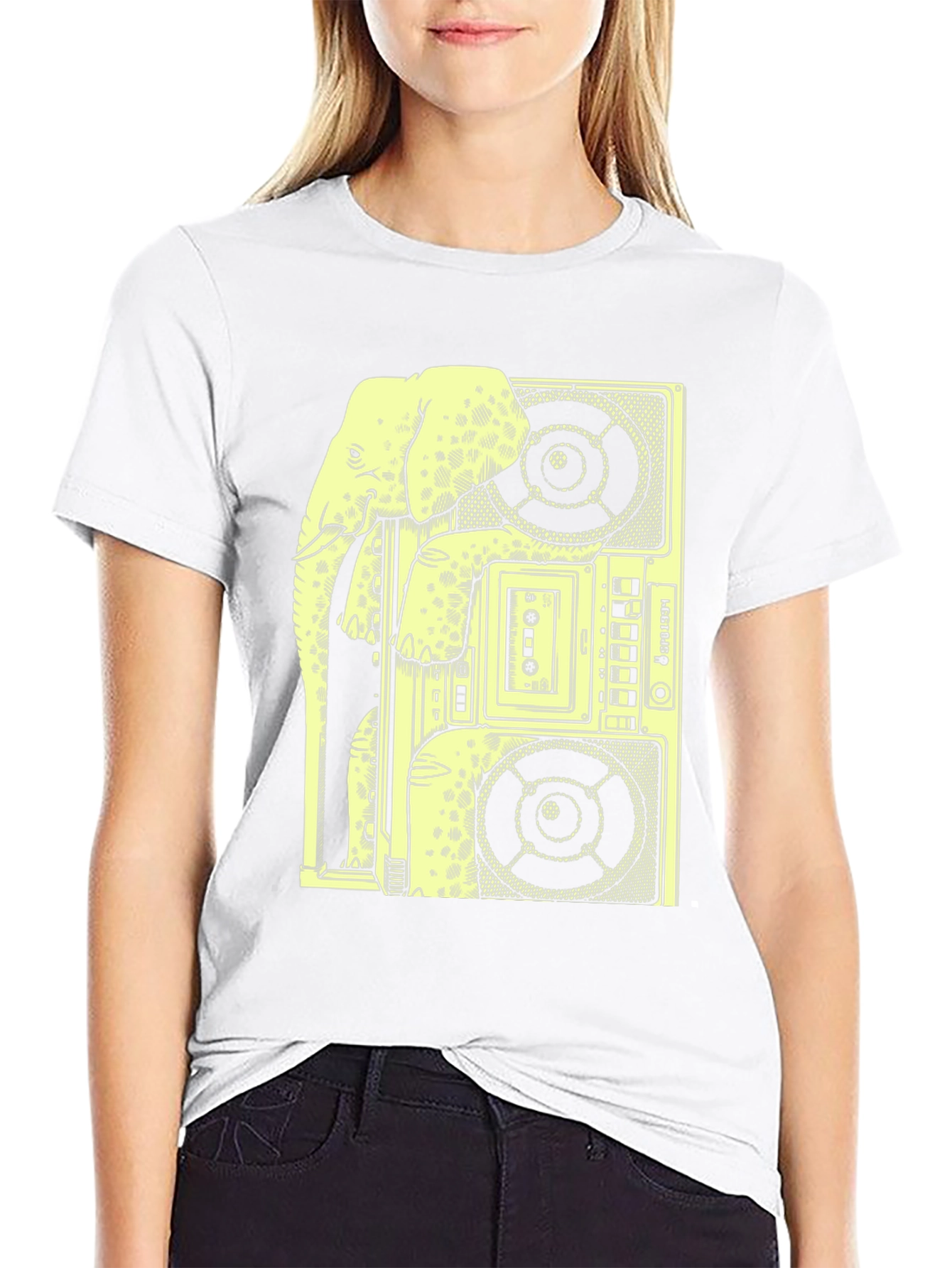 Elephant Boombox Graphic Tee - Cool & Quirky!