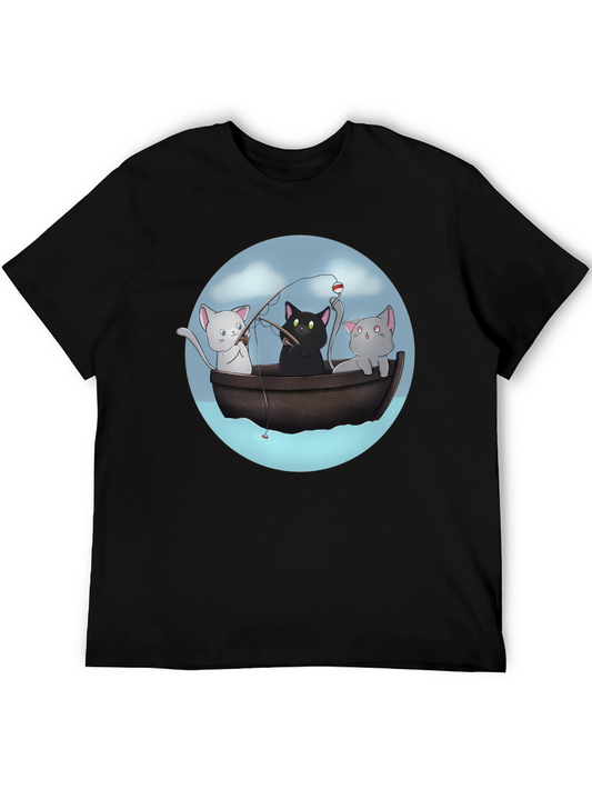 Cats Fishing T-Shirt | Unique Graphic Tee