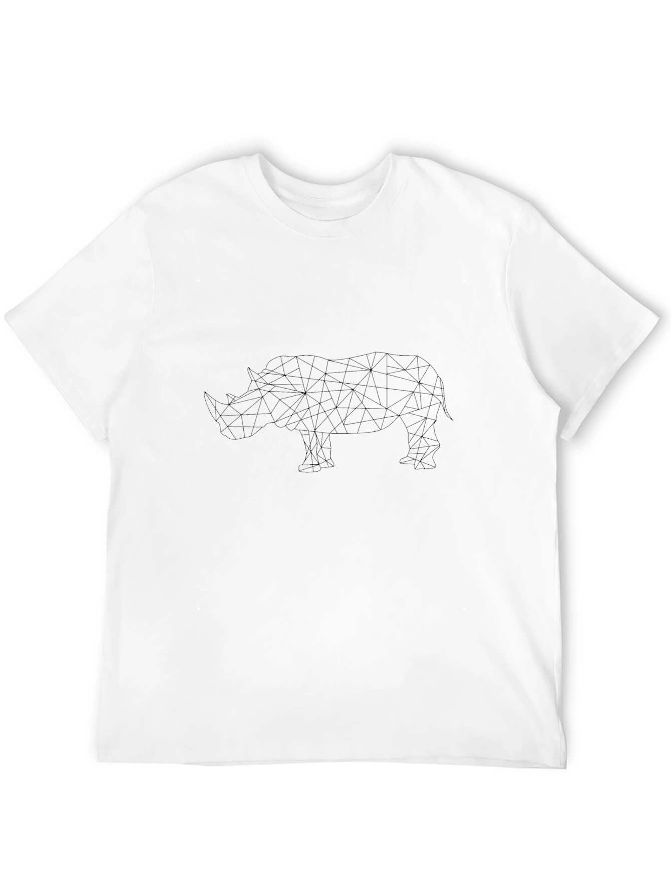 Geometric Rhino Graphic Tee - Stylish Menswear