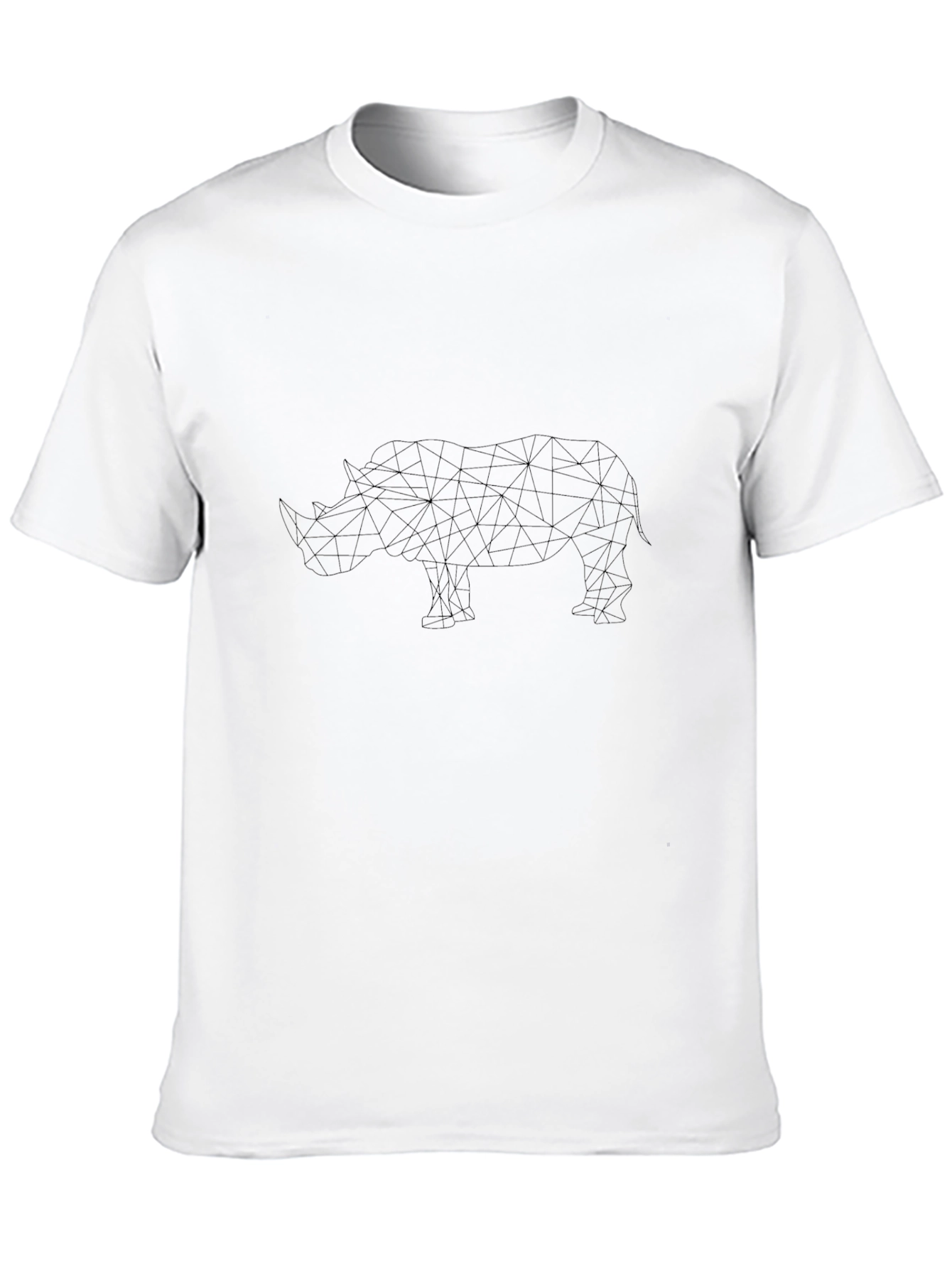 Geometric Rhino Graphic Tee - Stylish Menswear
