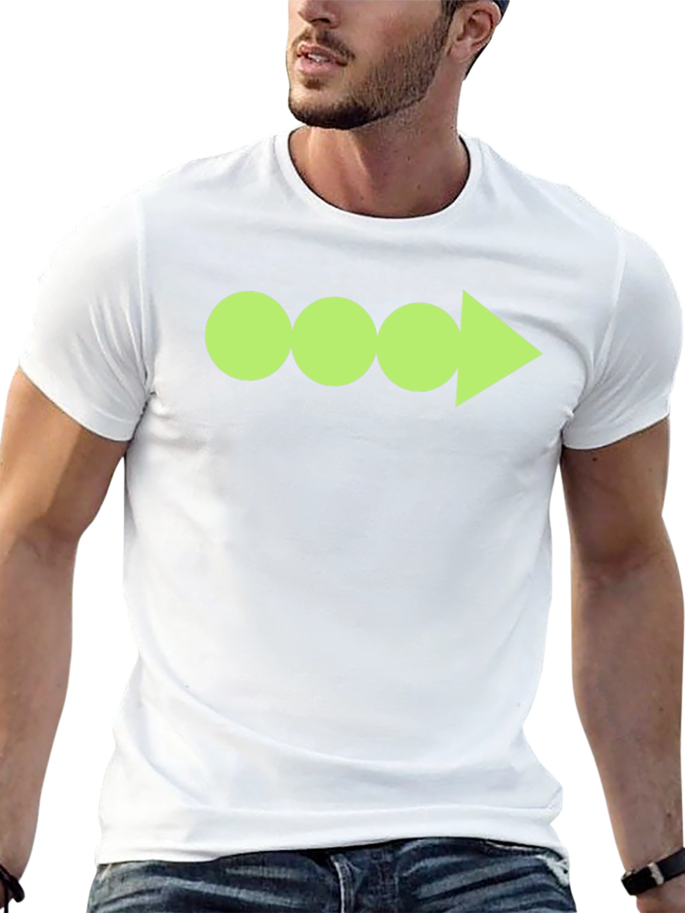 Funky Graphic Tee - Circles and Arrow Design!