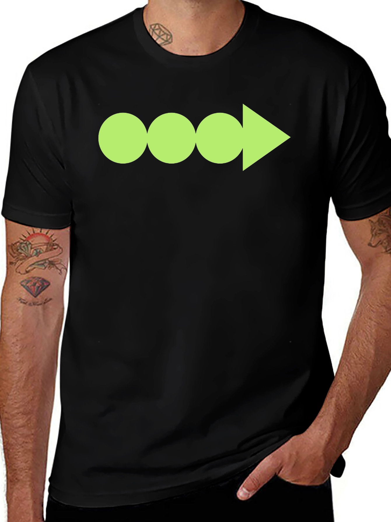 Funky Graphic Tee - Circles and Arrow Design!