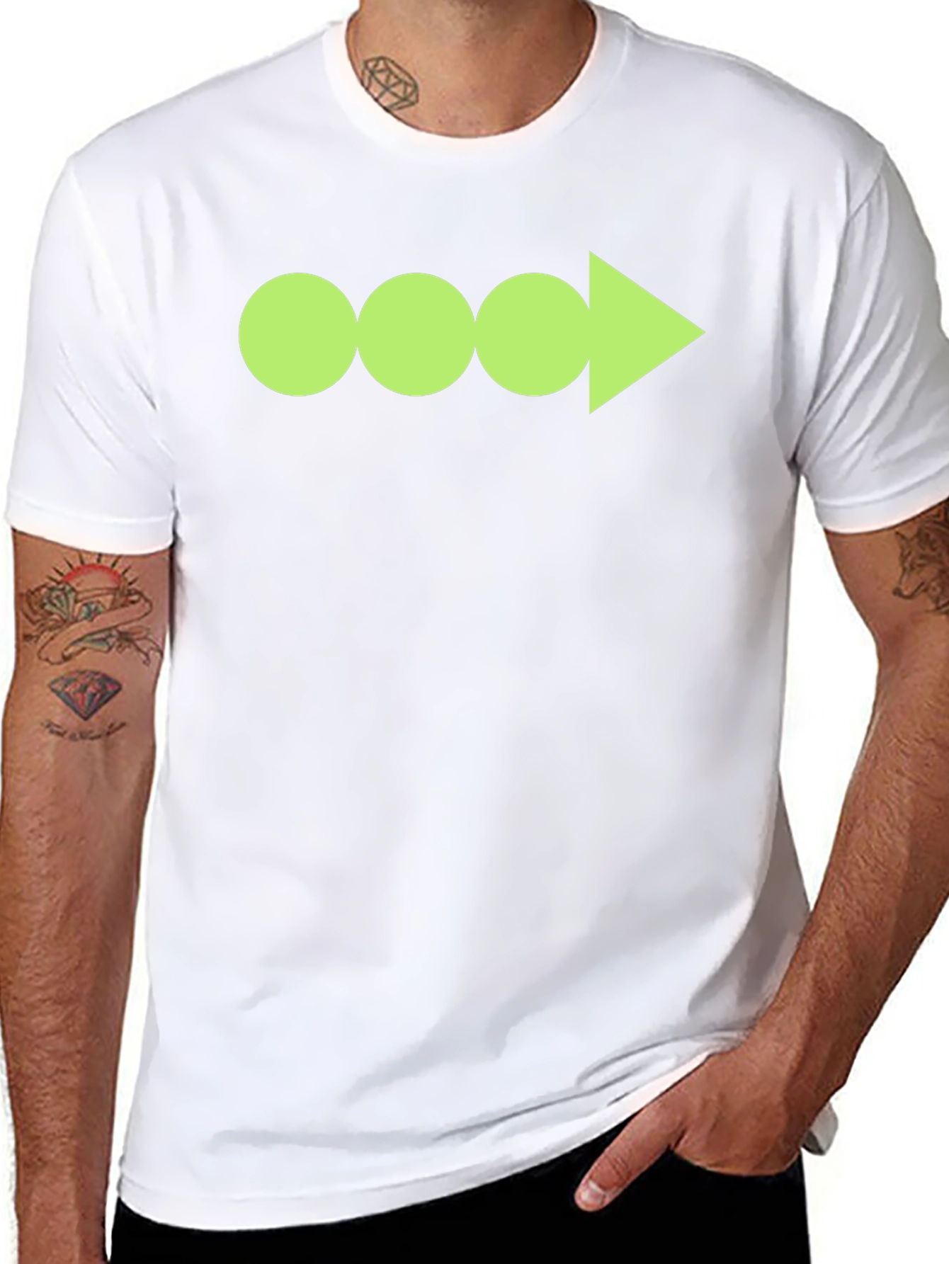Funky Graphic Tee - Circles and Arrow Design!
