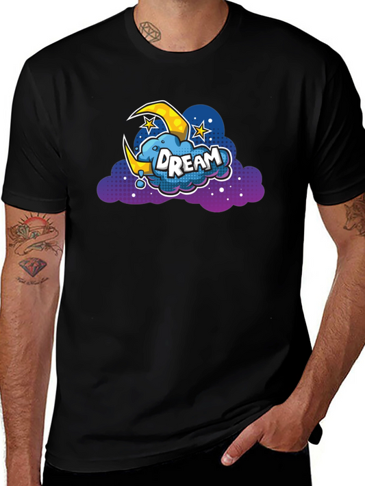 Dreamy Night T-Shirt - Graphic Moon & Stars Tee