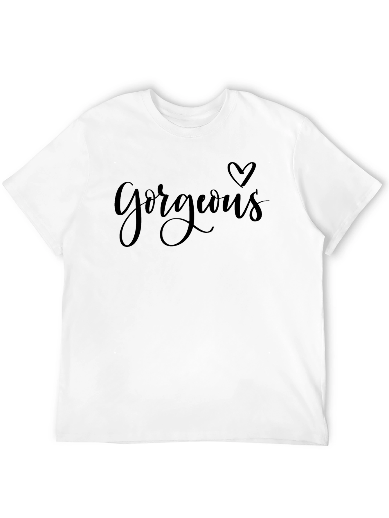 Gorgeous Heart Graphic Black T-Shirt