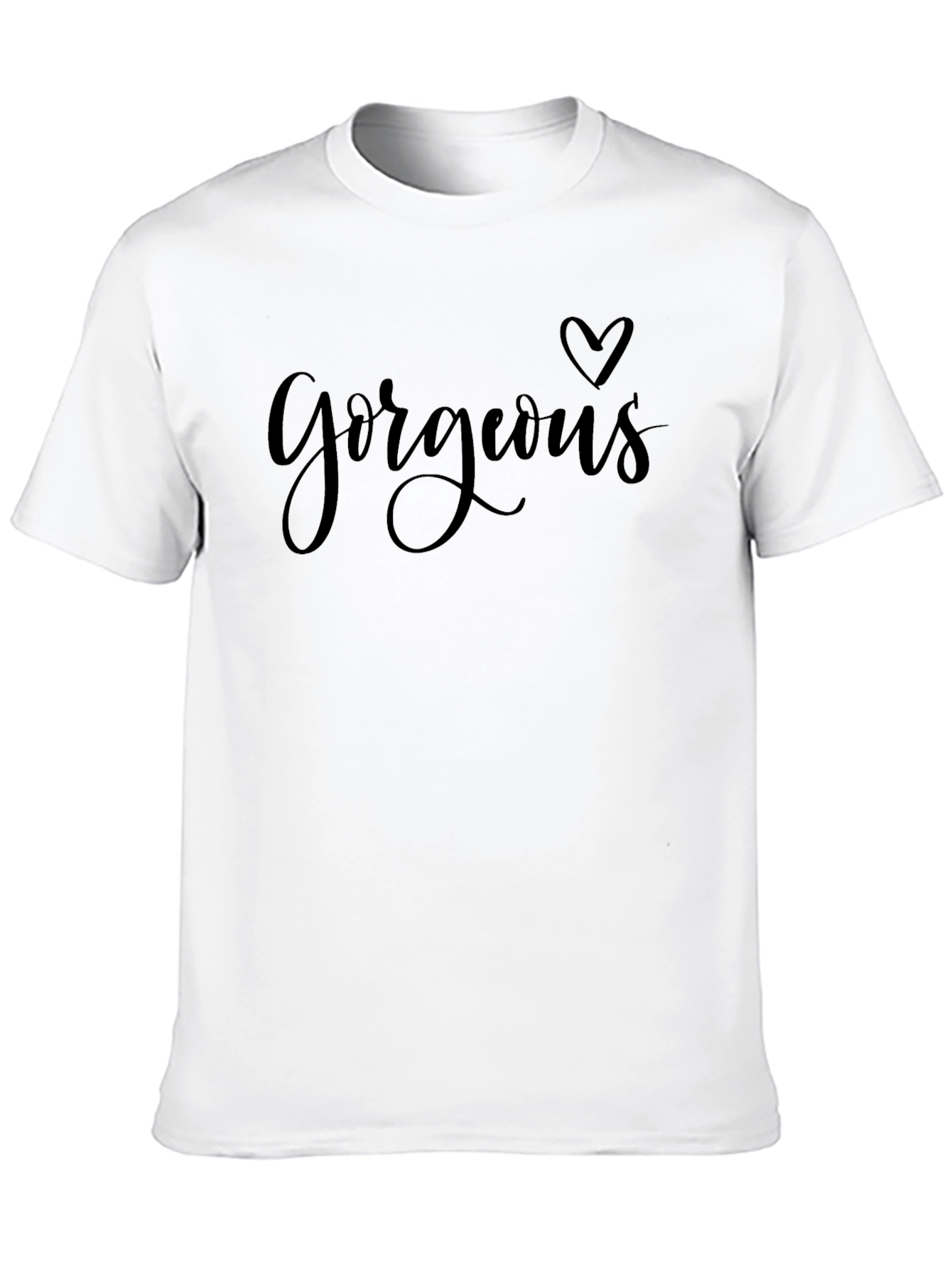 Gorgeous Heart Graphic Black T-Shirt
