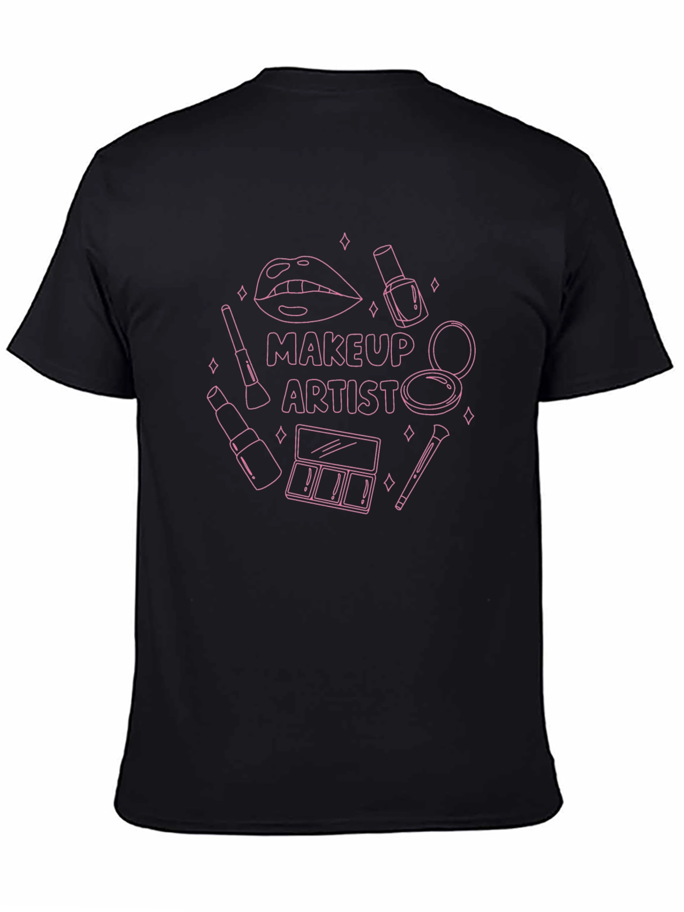 Makeup Artist Graphic Tee - Black