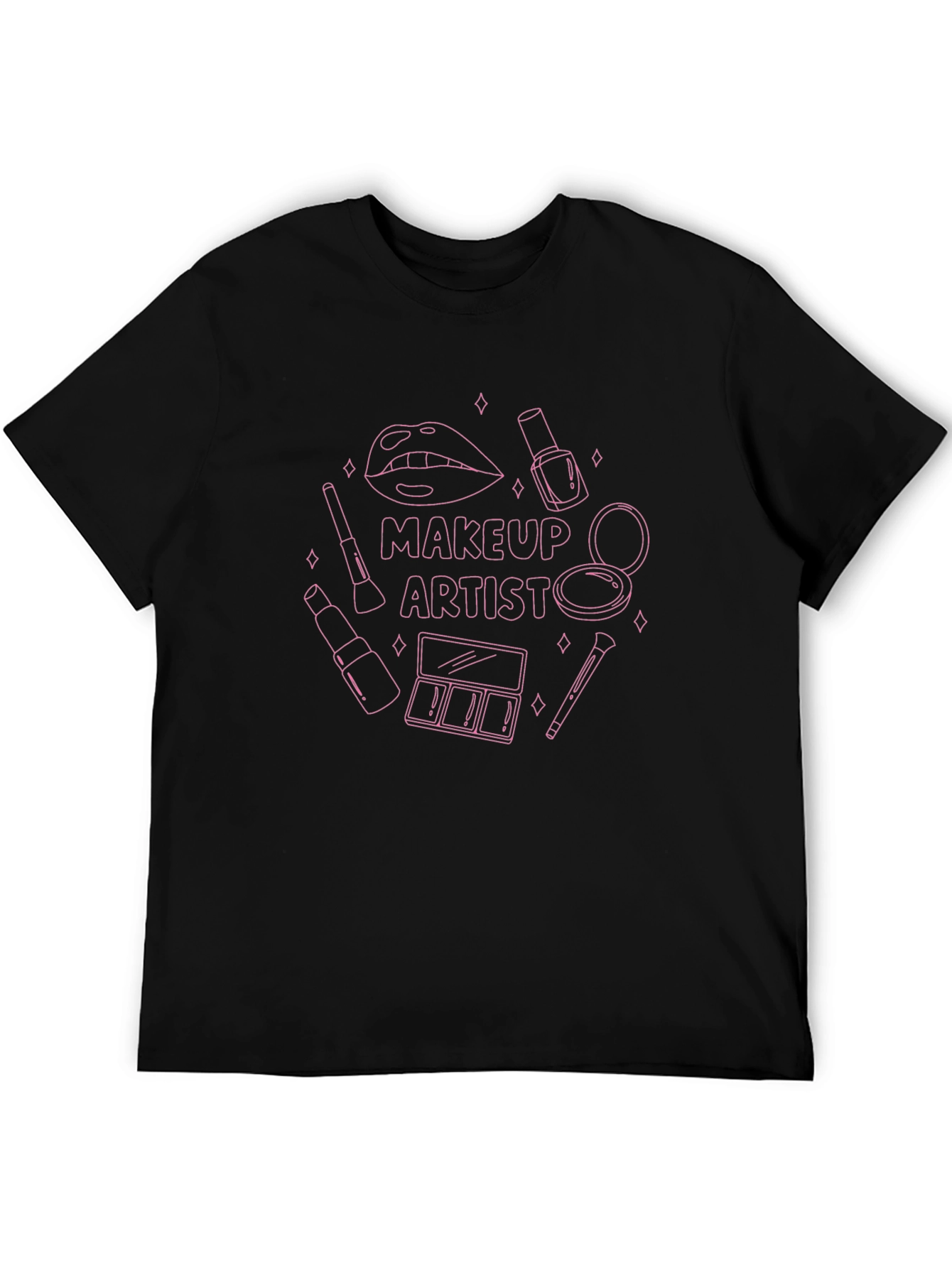 Makeup Artist Graphic Tee - Black