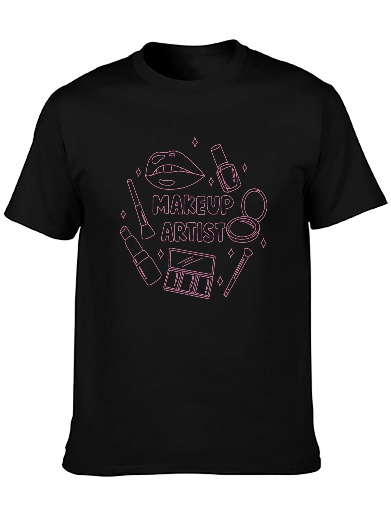 Makeup Artist Graphic Tee - Black