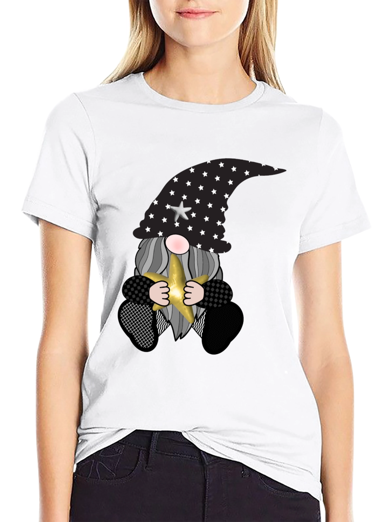 Whimsical Gnome Holding a Star T-Shirt