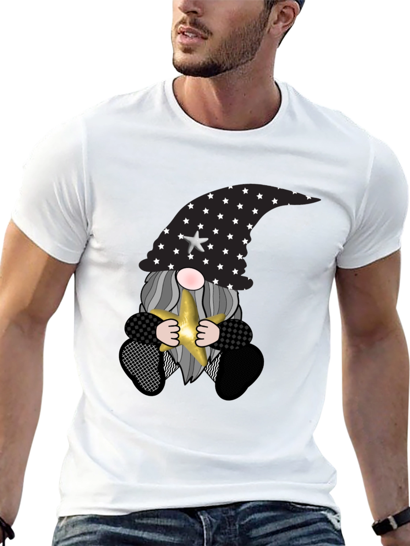 Whimsical Gnome Holding a Star T-Shirt