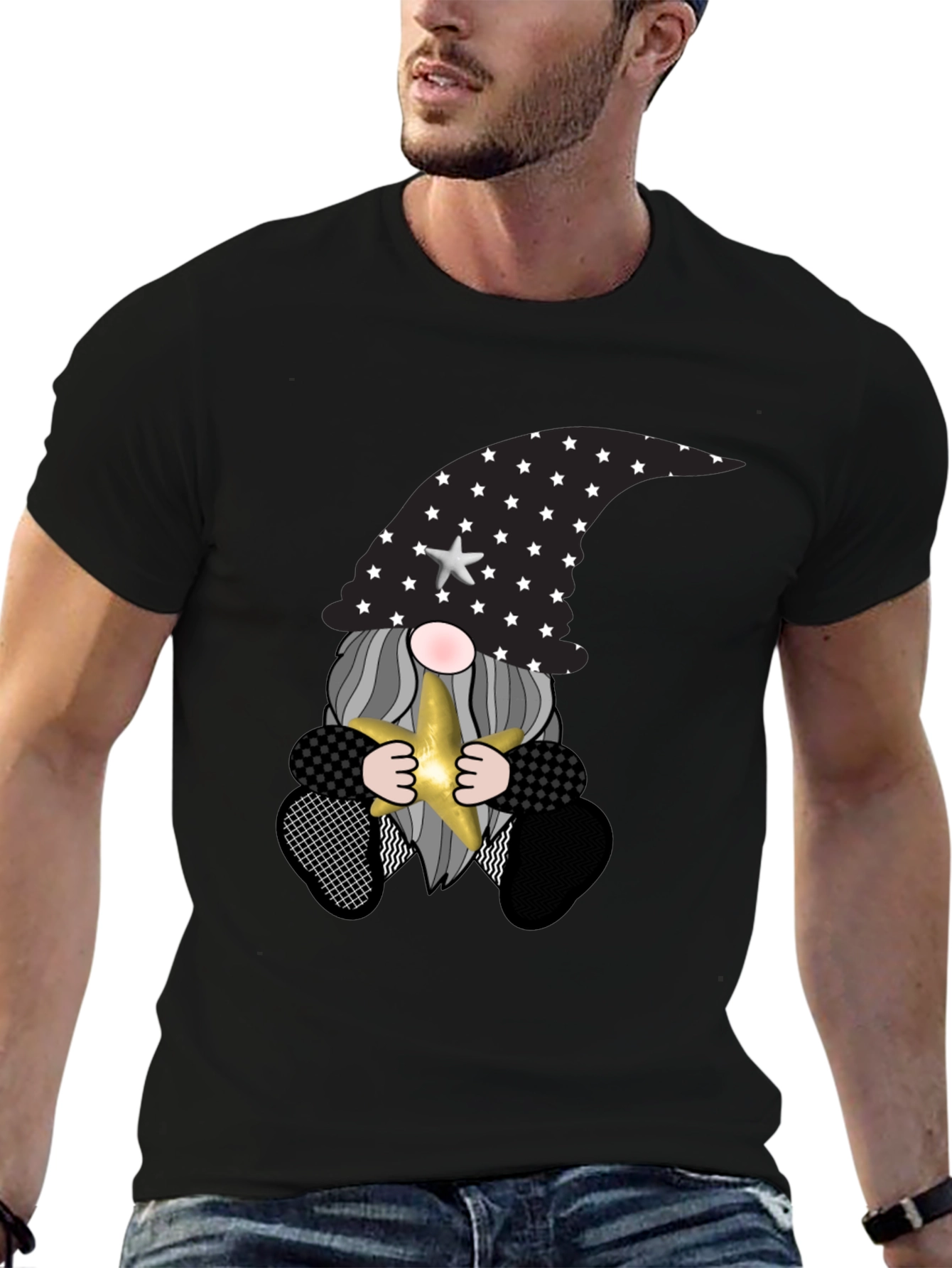 Whimsical Gnome Holding a Star T-Shirt