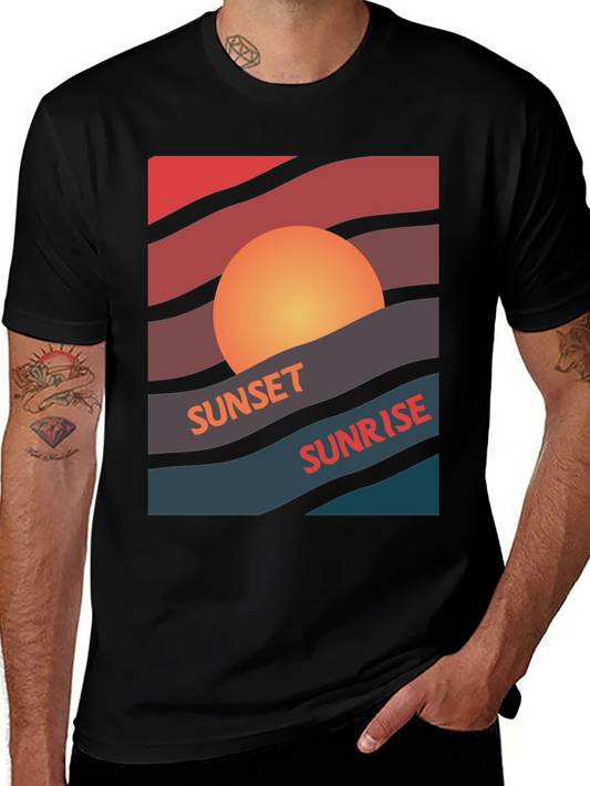 Sunset Sunrise Graphic Tee - Retro Style