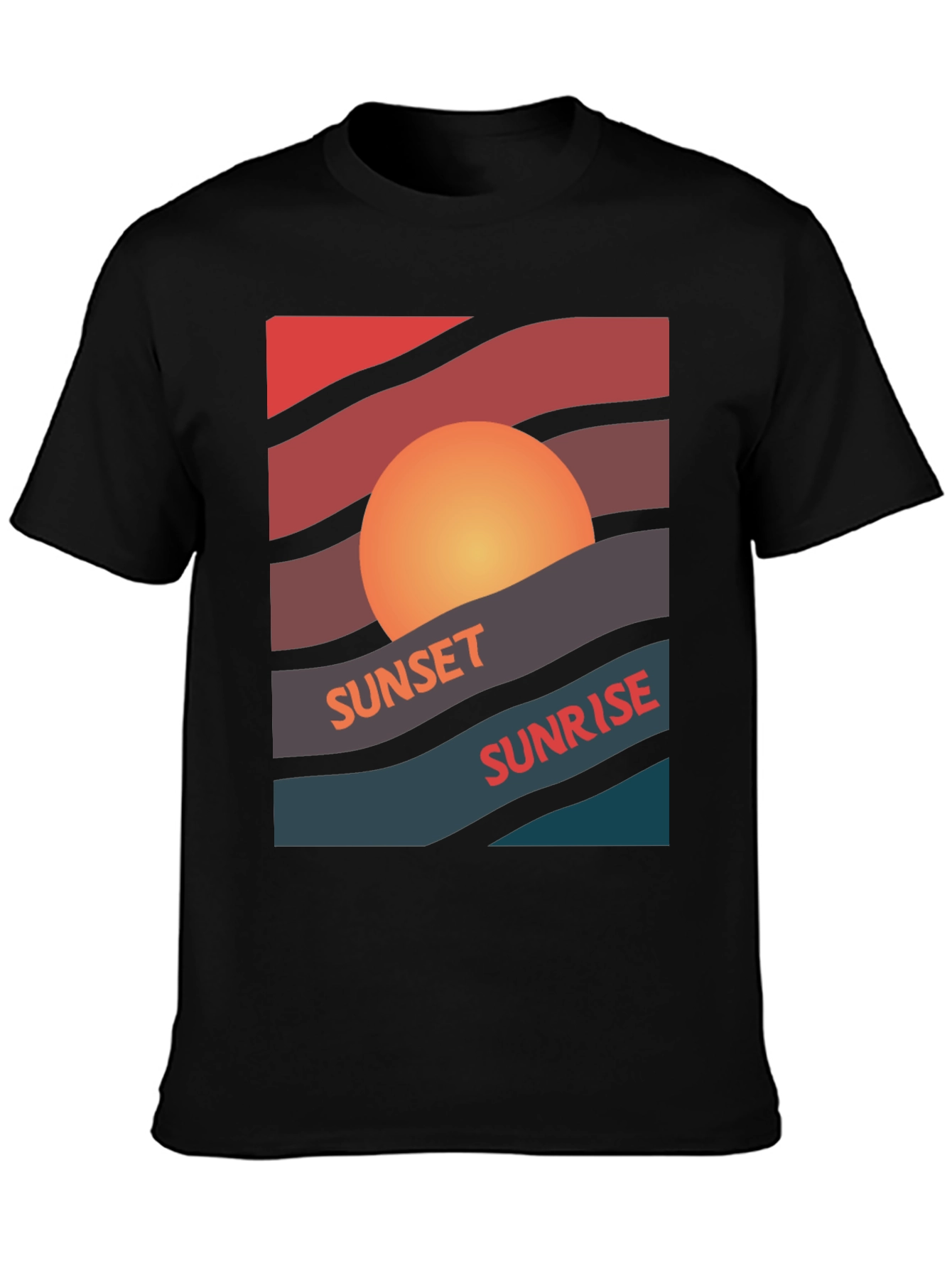 Sunset Sunrise Graphic Tee - Retro Style