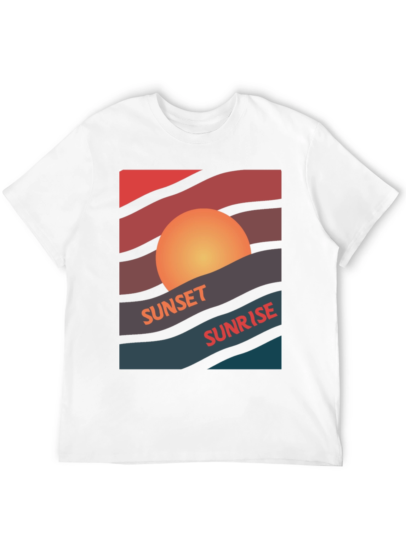 Sunset Sunrise Graphic Tee - Retro Style