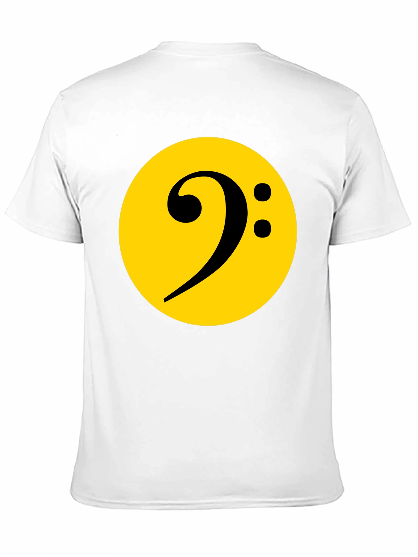 Bass Clef Graphic Tee - Black Cotton Music Shirt