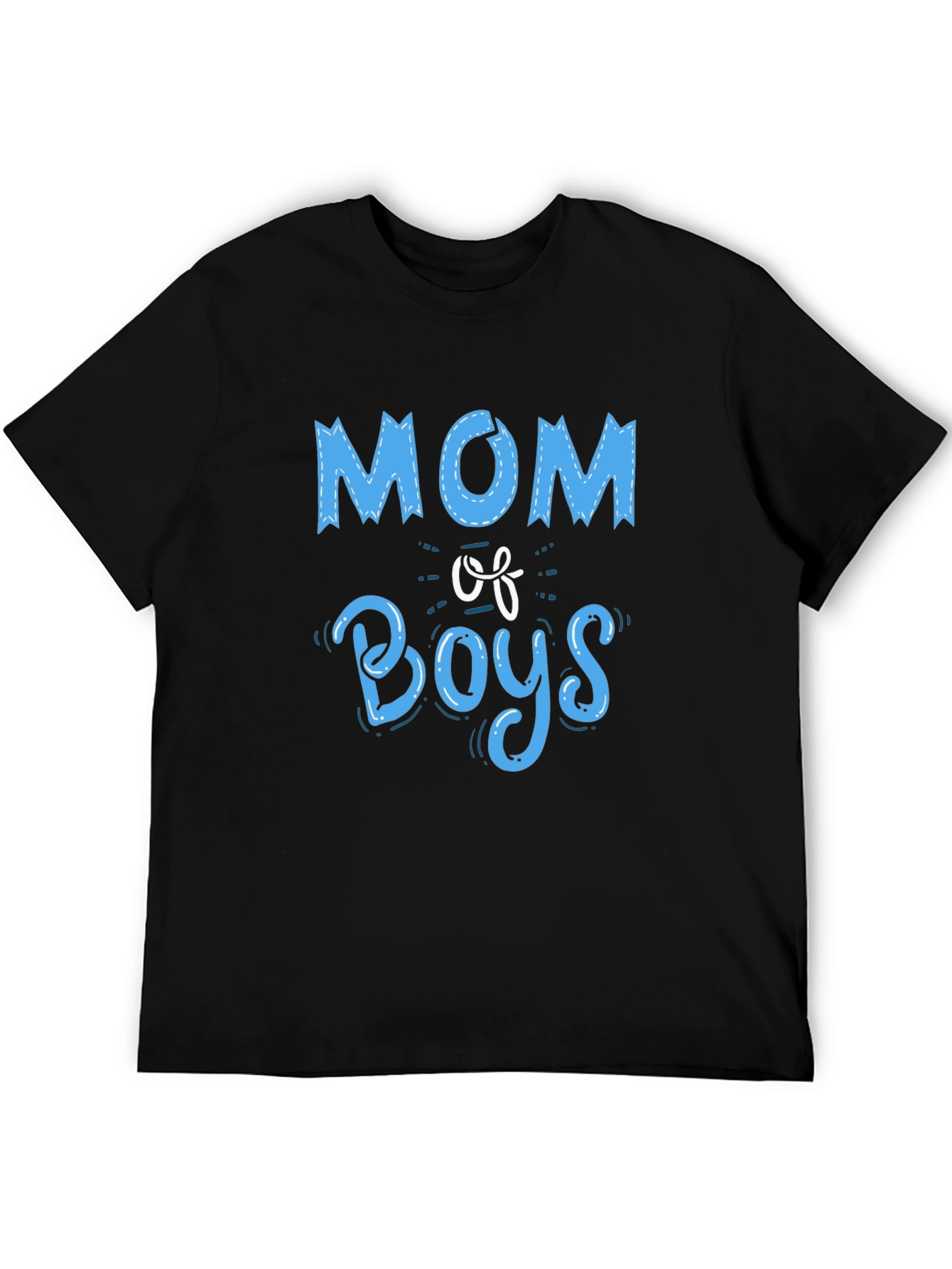 Mom of Boys Graphic Tee - Black Crewneck