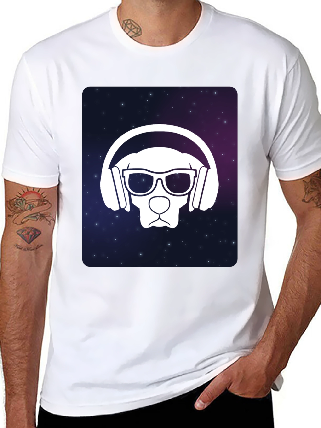 Cool Dog DJ Graphic T-Shirt