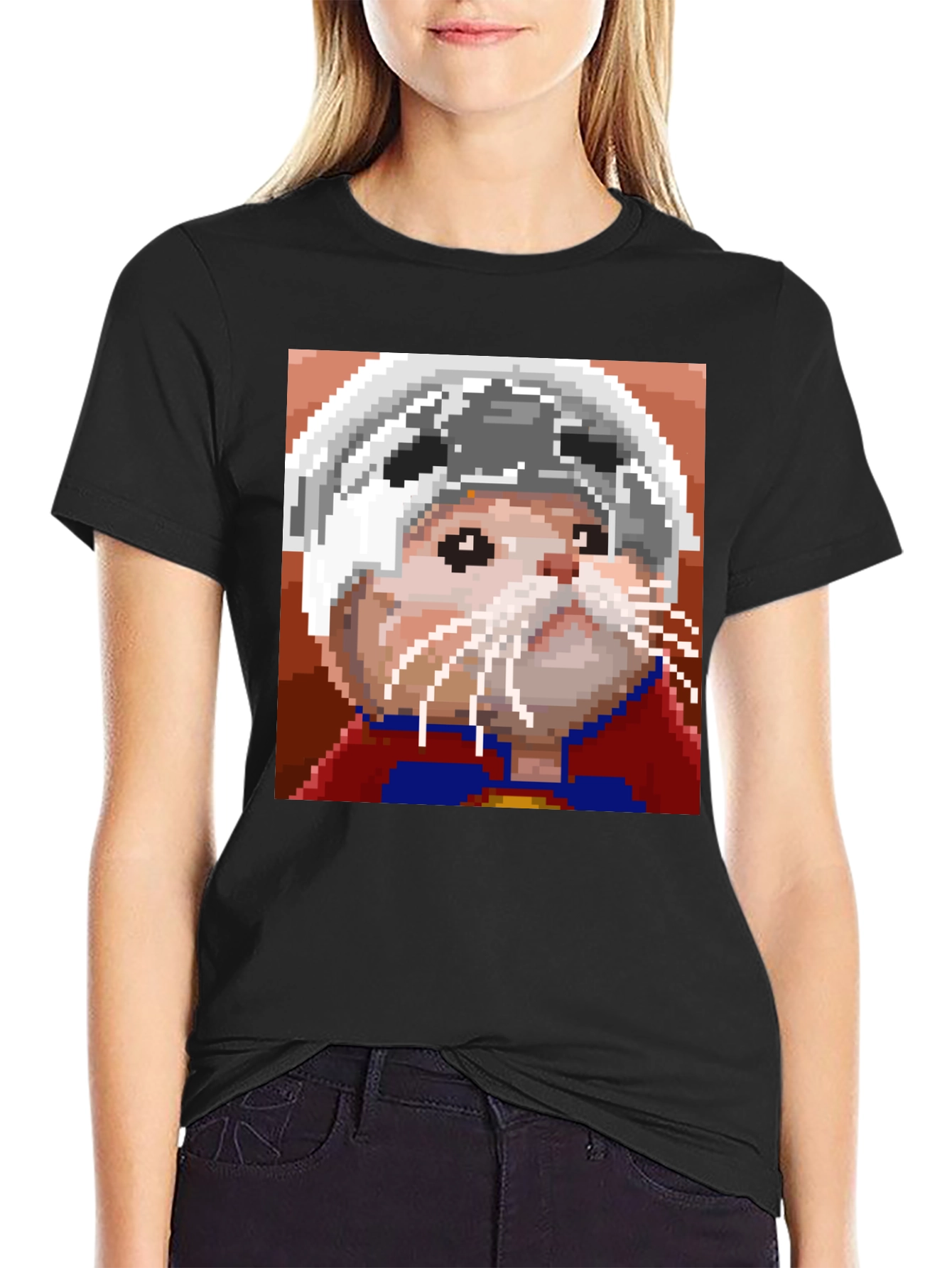 Pixel Art Hamster Hero T-Shirt