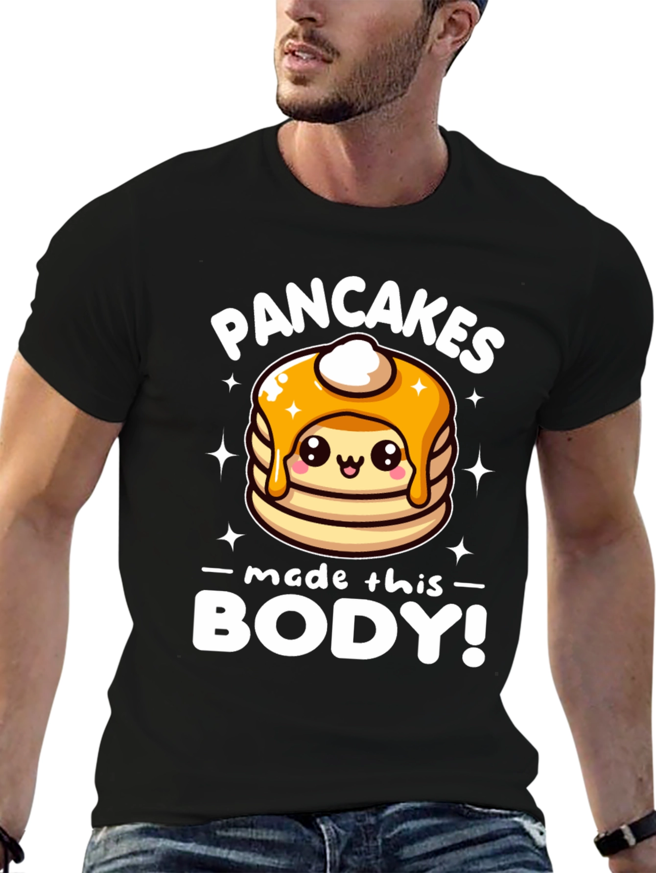 Pancakes Made This Body! Funny T-Shirt