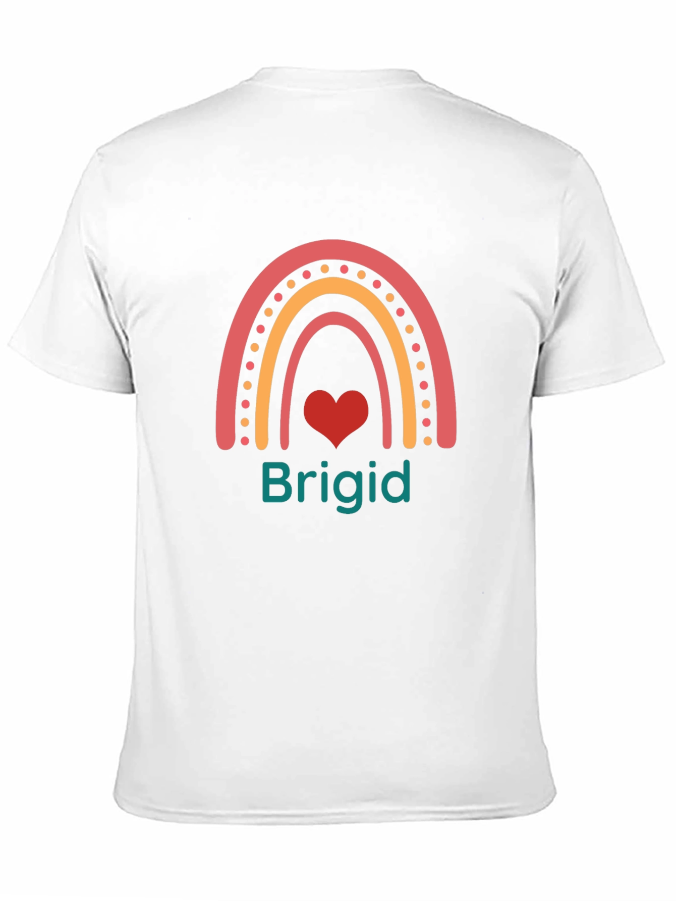 Brigid Rainbow Heart Personalized T-Shirt