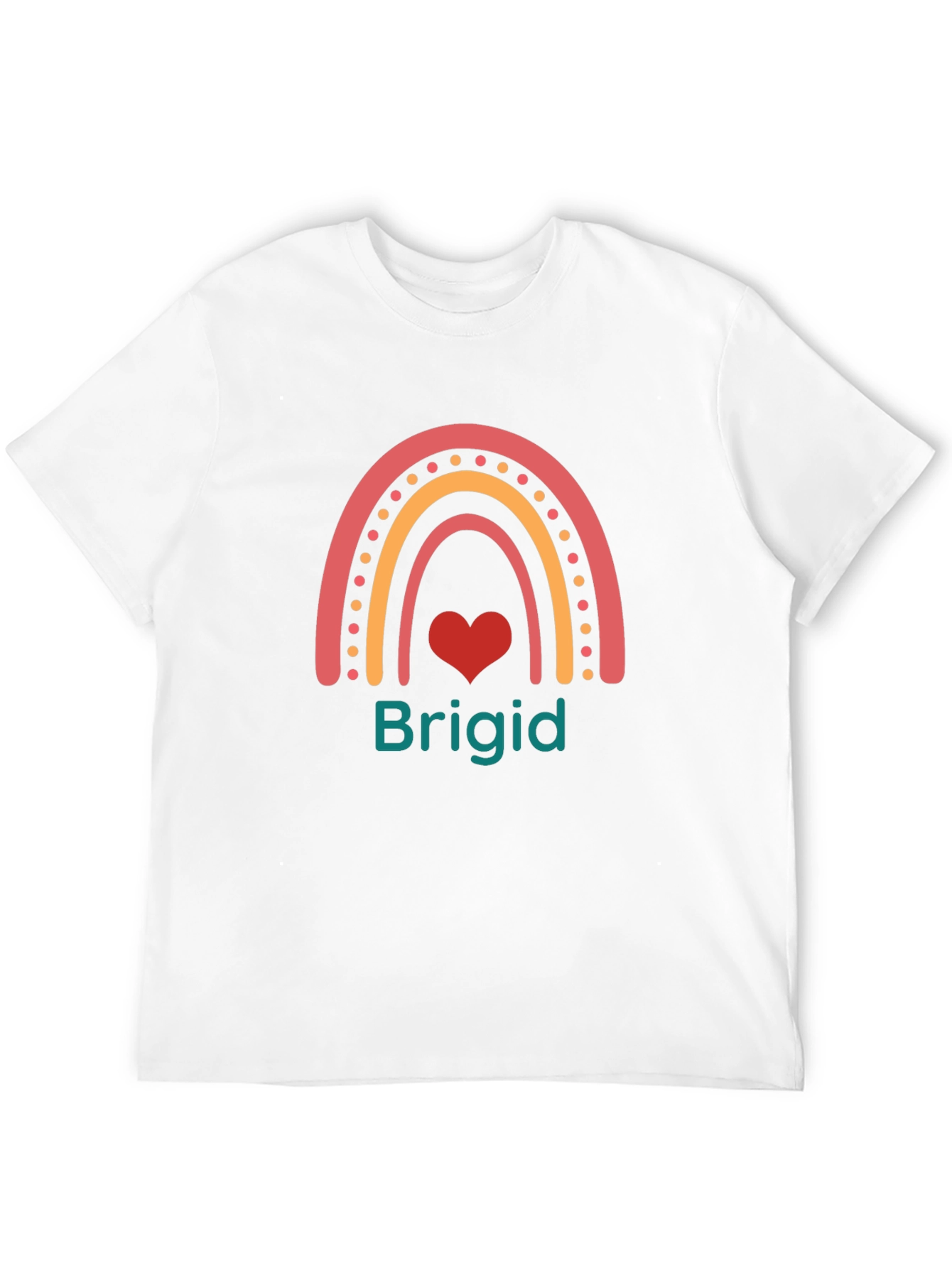 Brigid Rainbow Heart Personalized T-Shirt