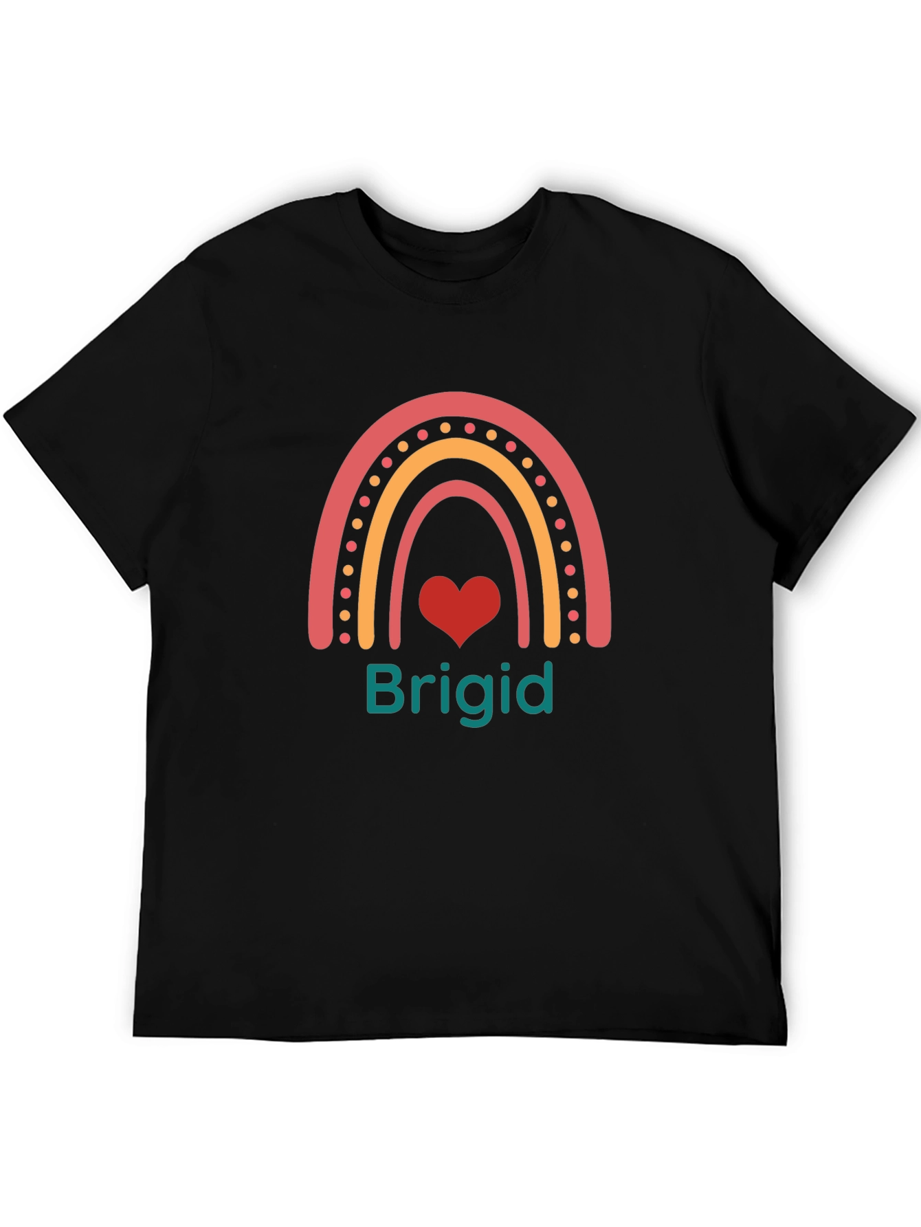 Brigid Rainbow Heart Personalized T-Shirt