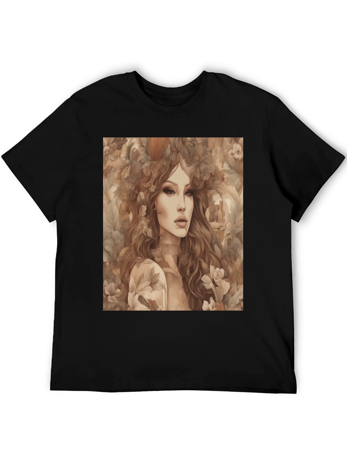 Nature Portrait Graphic Tee - Black Unisex