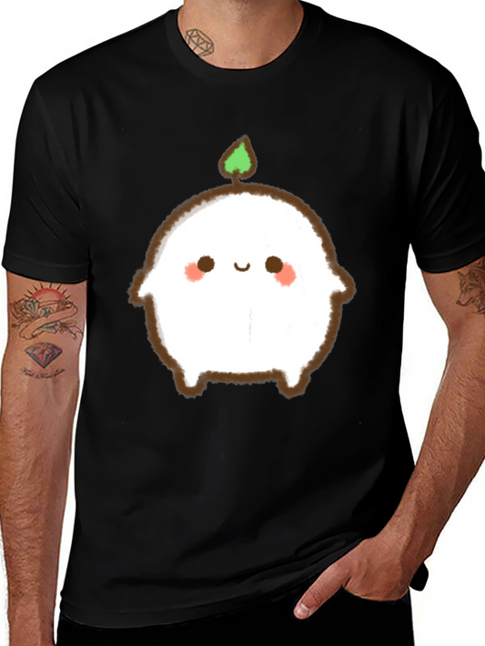 Cute Sprout Character Black T-Shirt