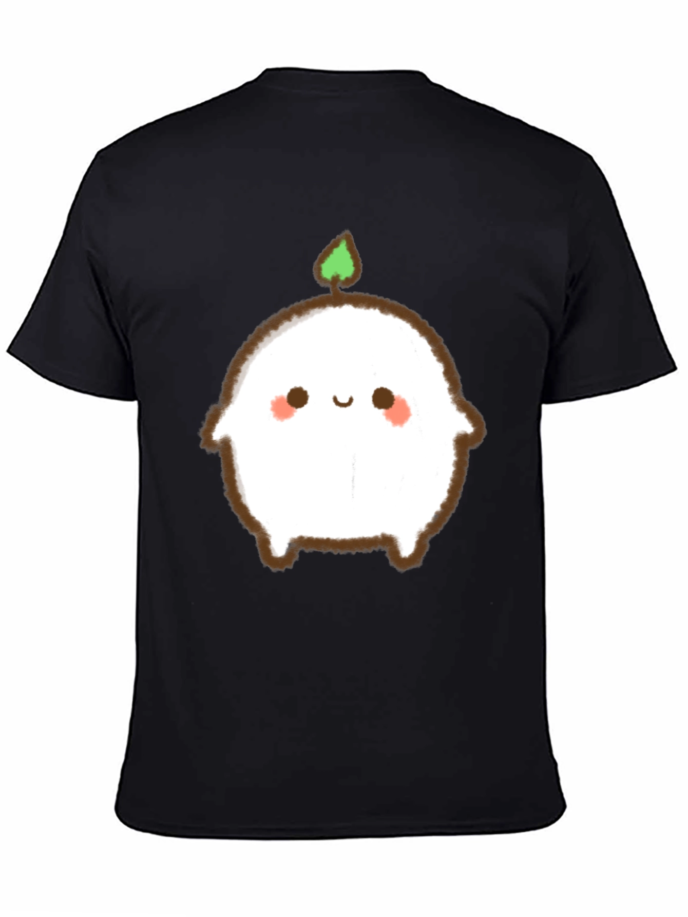 Cute Sprout Character Black T-Shirt