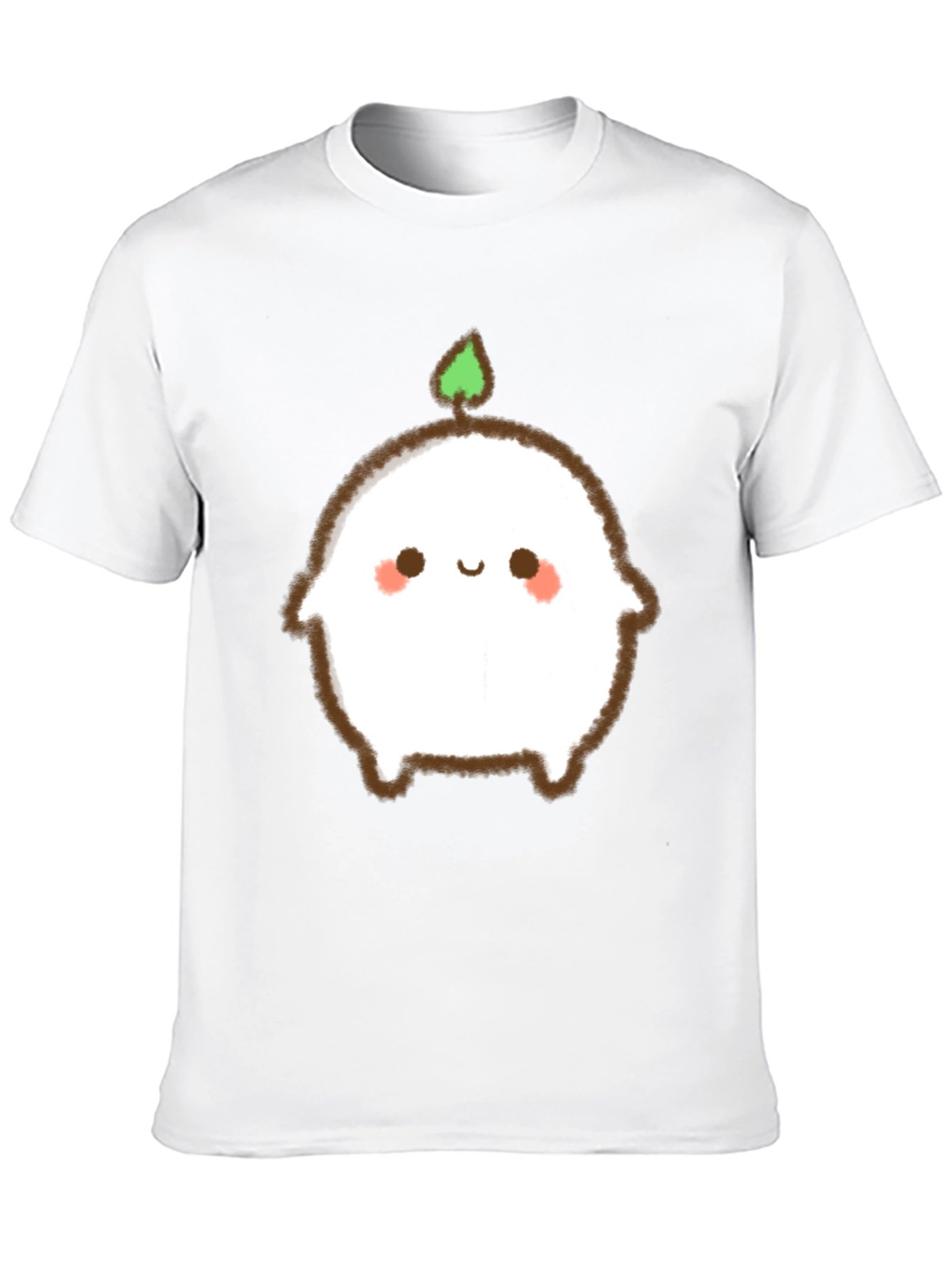 Cute Sprout Character Black T-Shirt