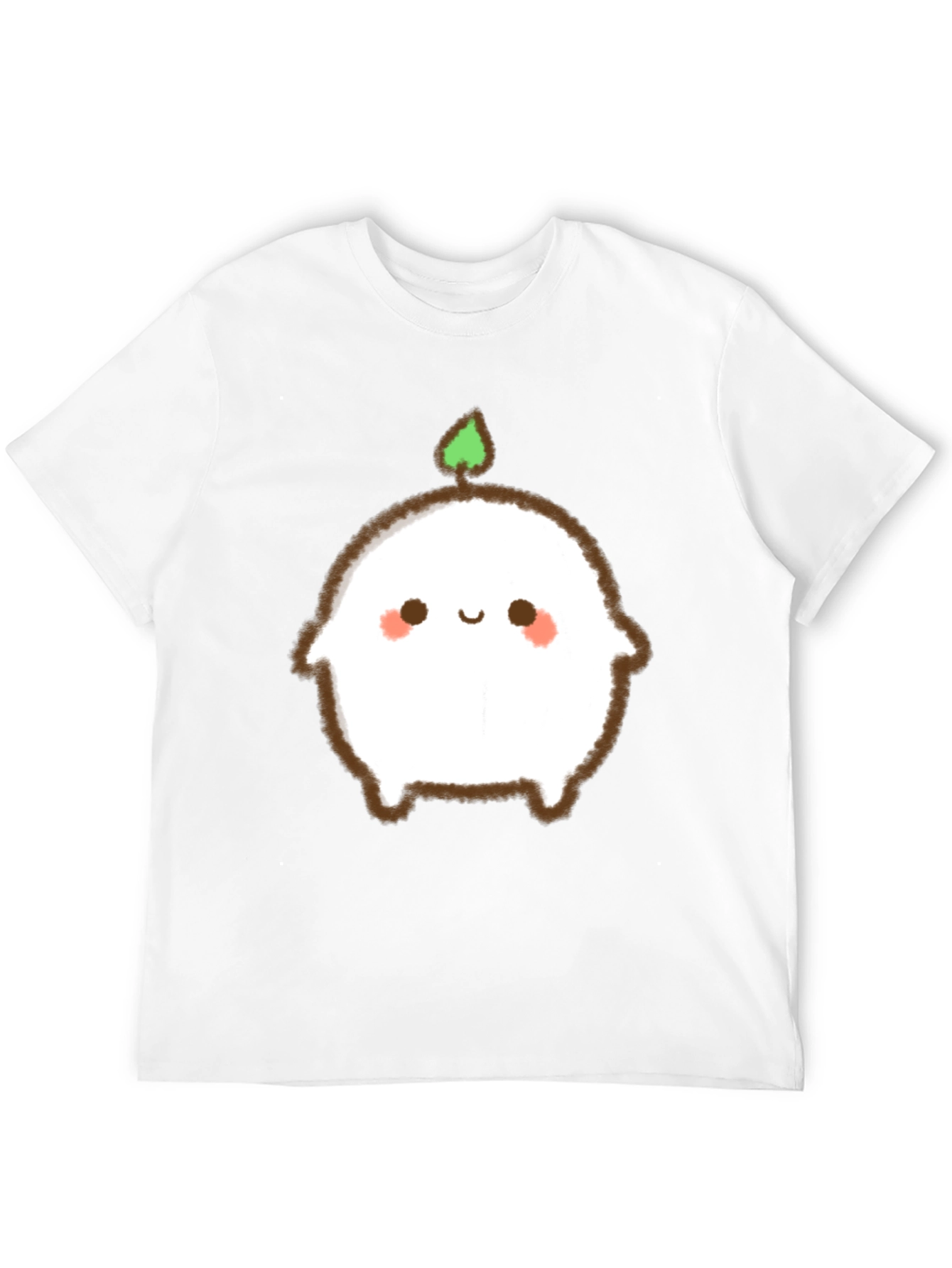 Cute Sprout Character Black T-Shirt