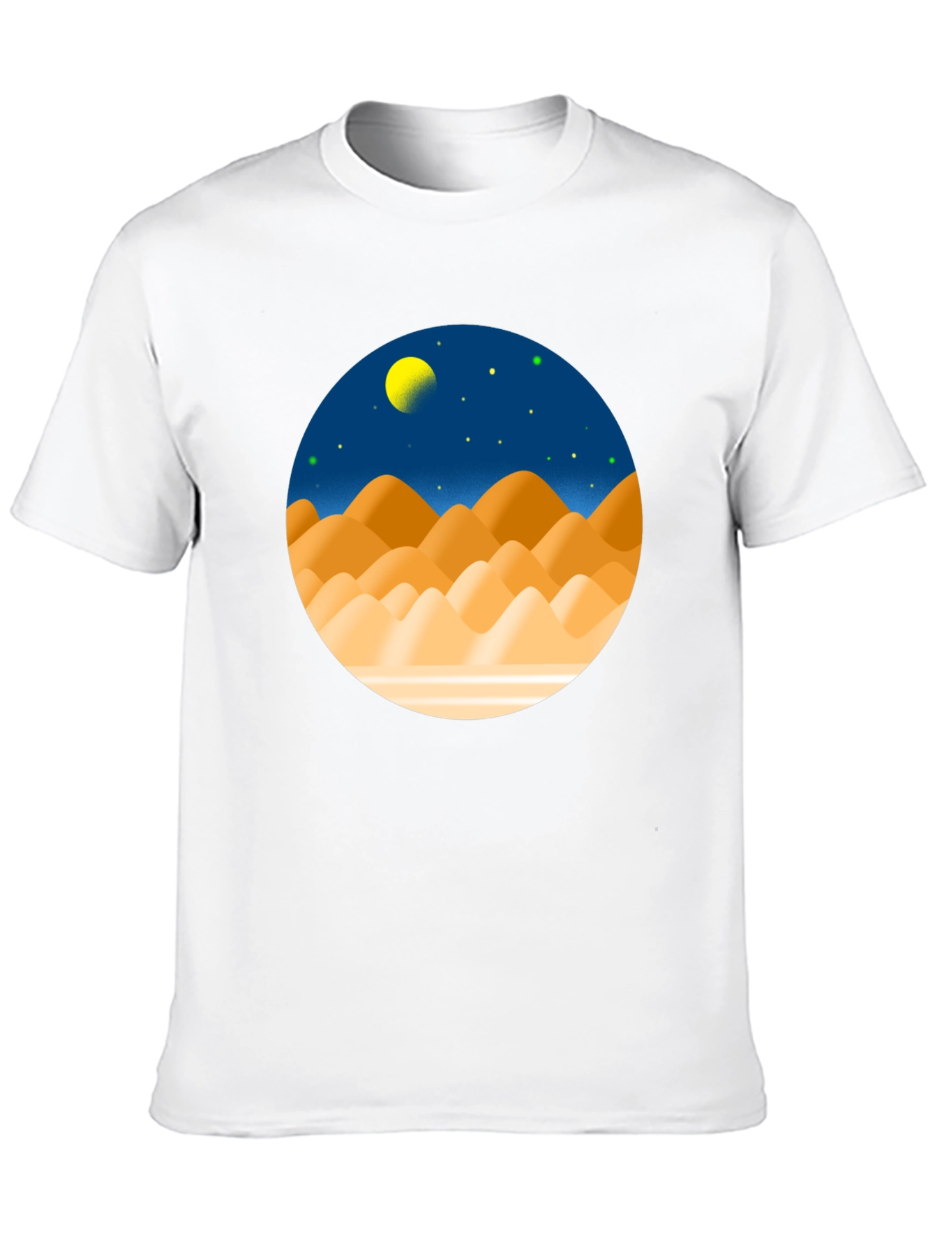 Desert Moon Graphic Tee - Stylish Black T-Shirt