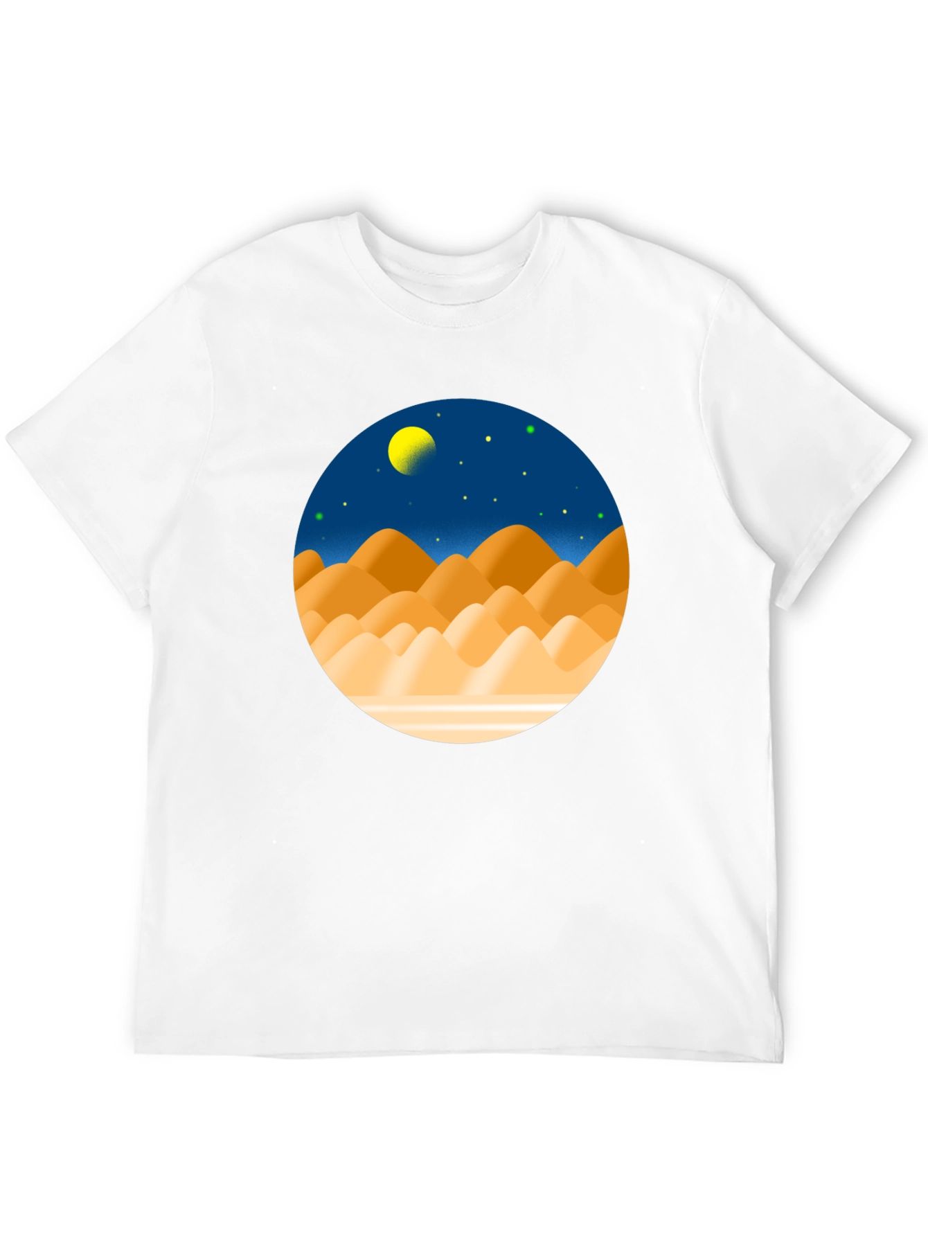 Desert Moon Graphic Tee - Stylish Black T-Shirt