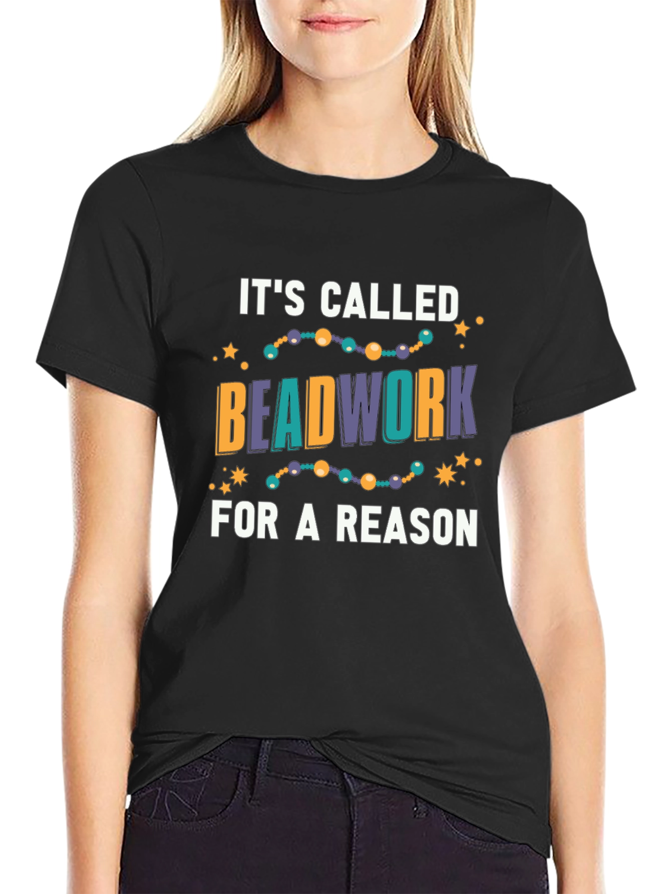 Beadwork T-Shirt - Crafting Humor Tee