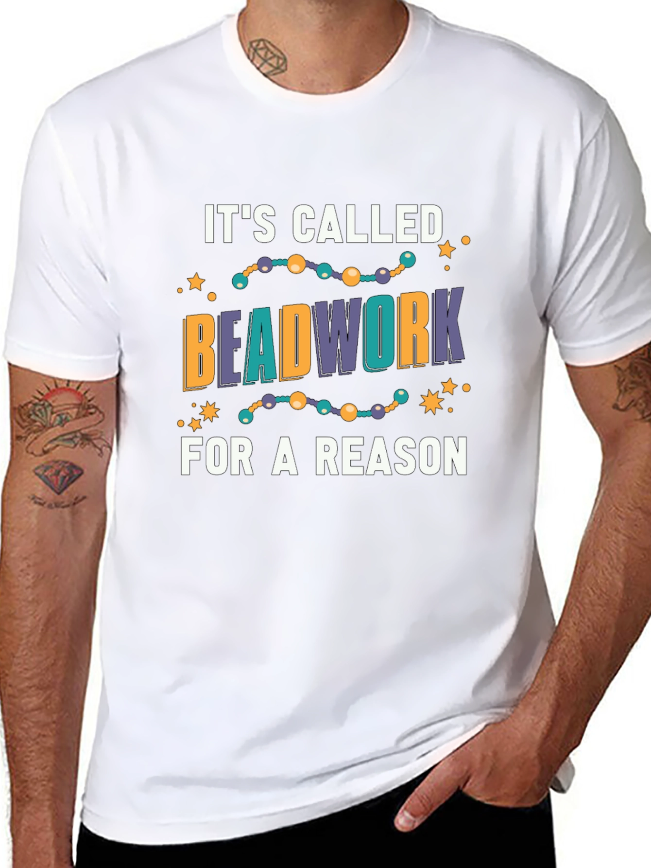 Beadwork T-Shirt - Crafting Humor Tee