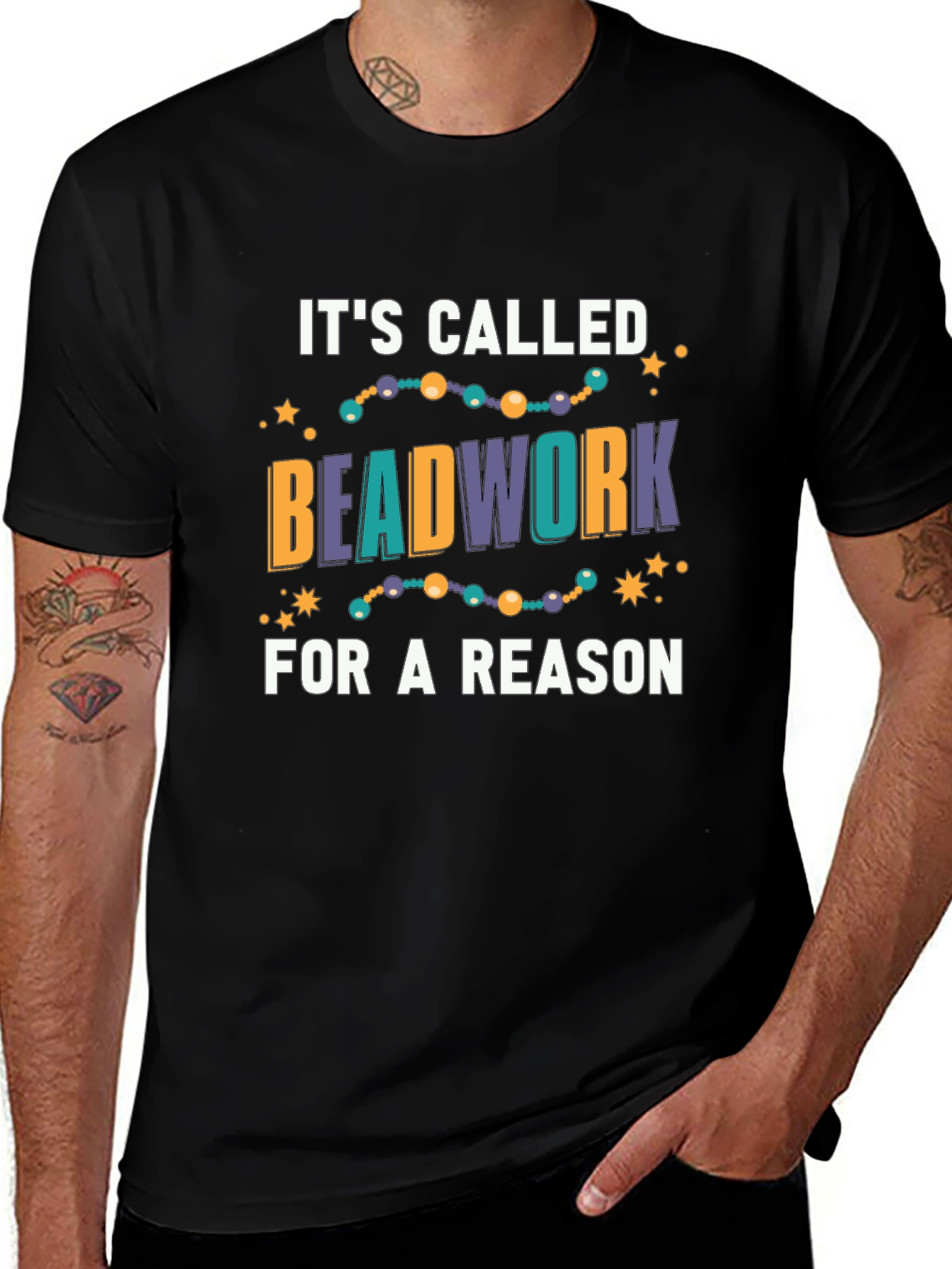 Beadwork T-Shirt - Crafting Humor Tee
