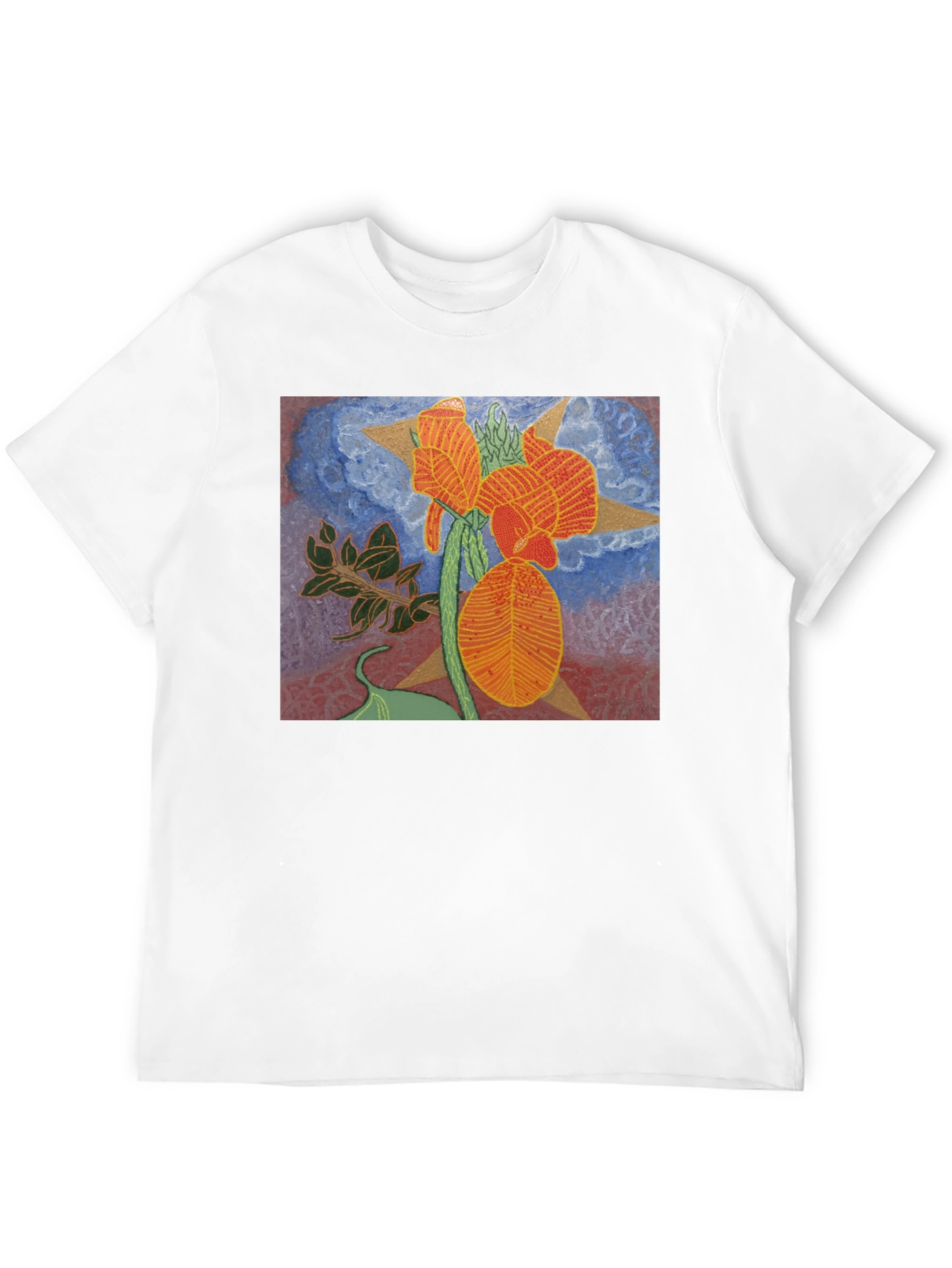 Floral Graphic Tee - Unique Artistic Design