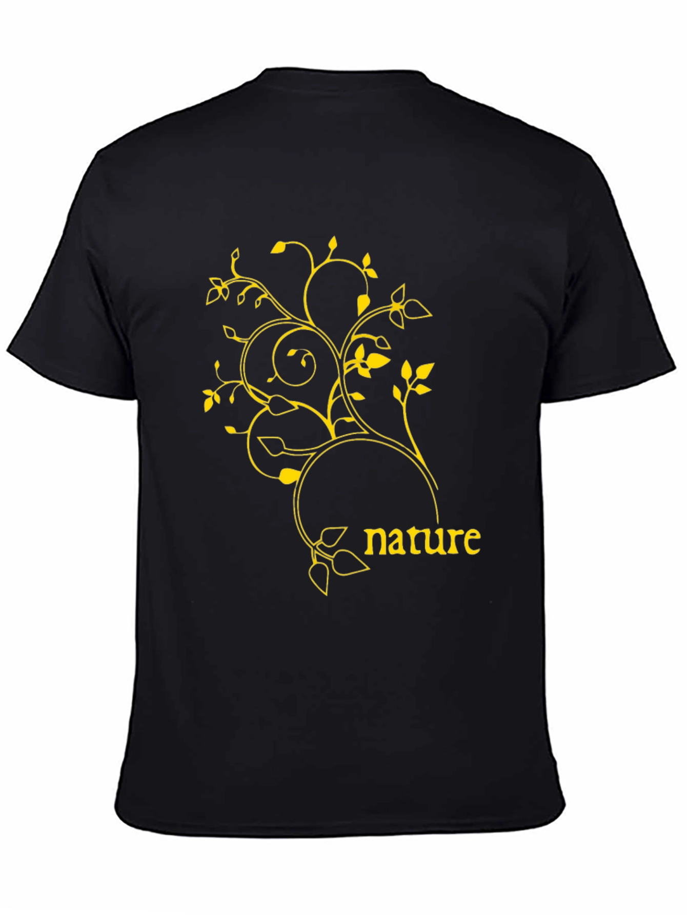 Nature Graphic Tee - Black Casual T-Shirt