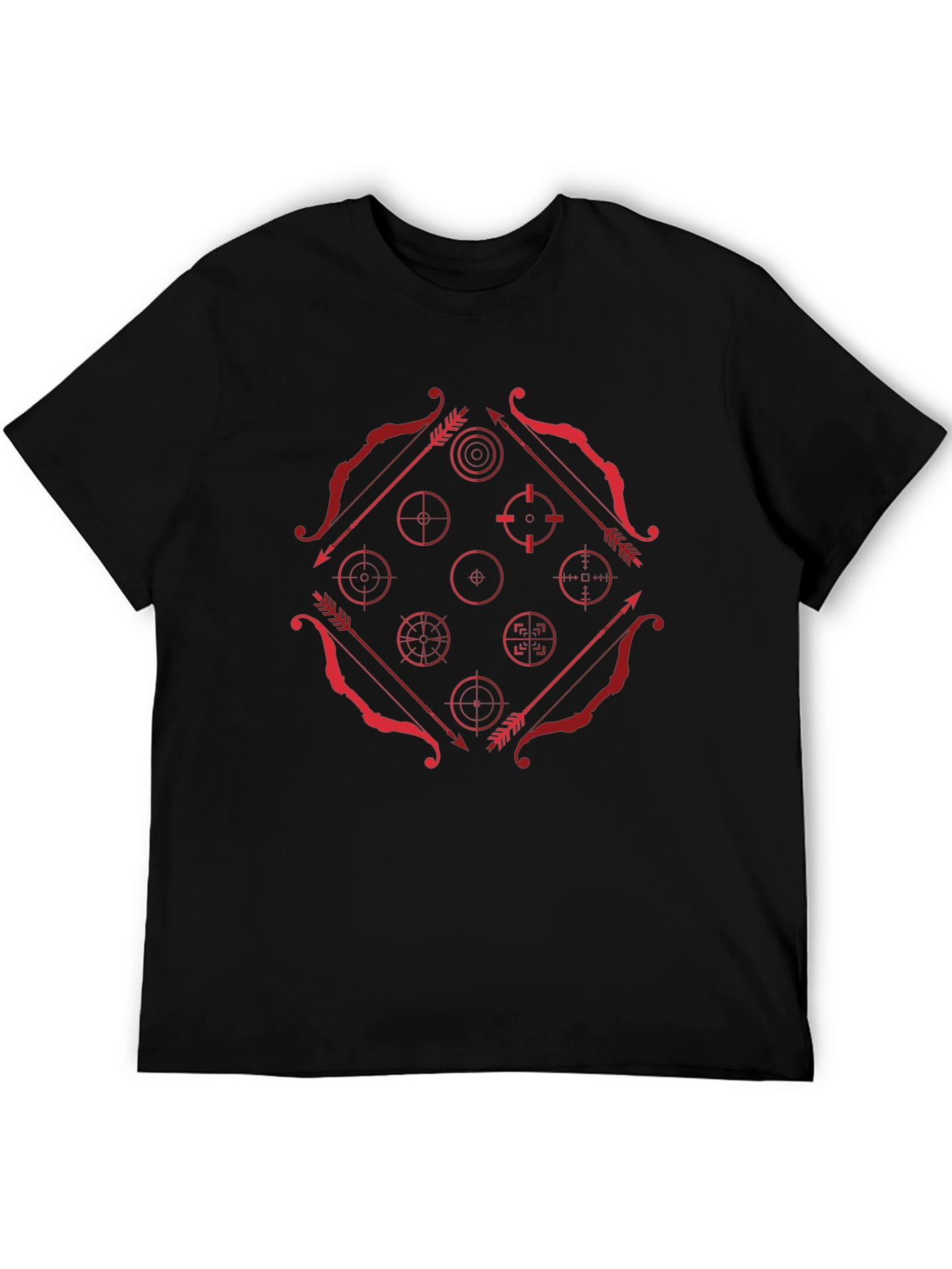 Archery Target Graphic Tee - Mens Black T-Shirt