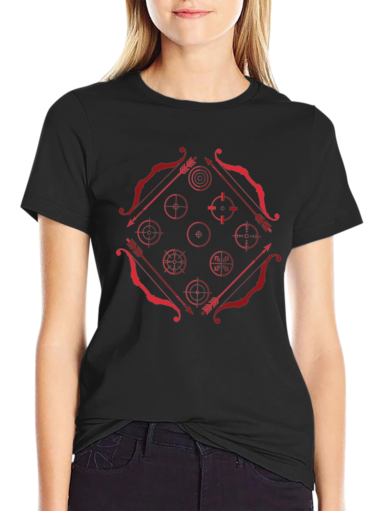 Archery Target Graphic Tee - Mens Black T-Shirt