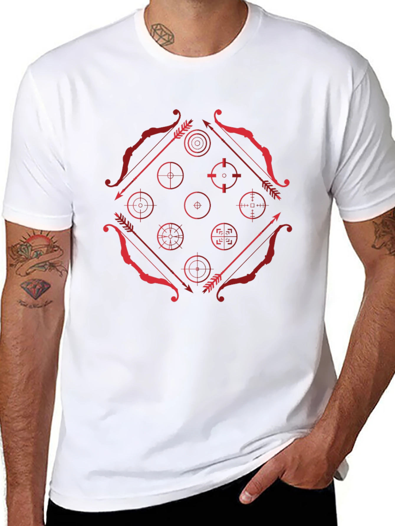 Archery Target Graphic Tee - Mens Black T-Shirt