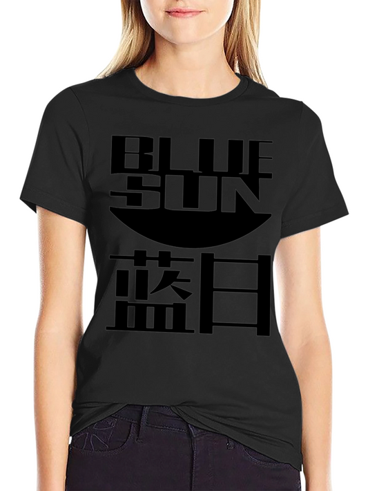 Blue Sun Graphic T-Shirt - Stylish Black Tee
