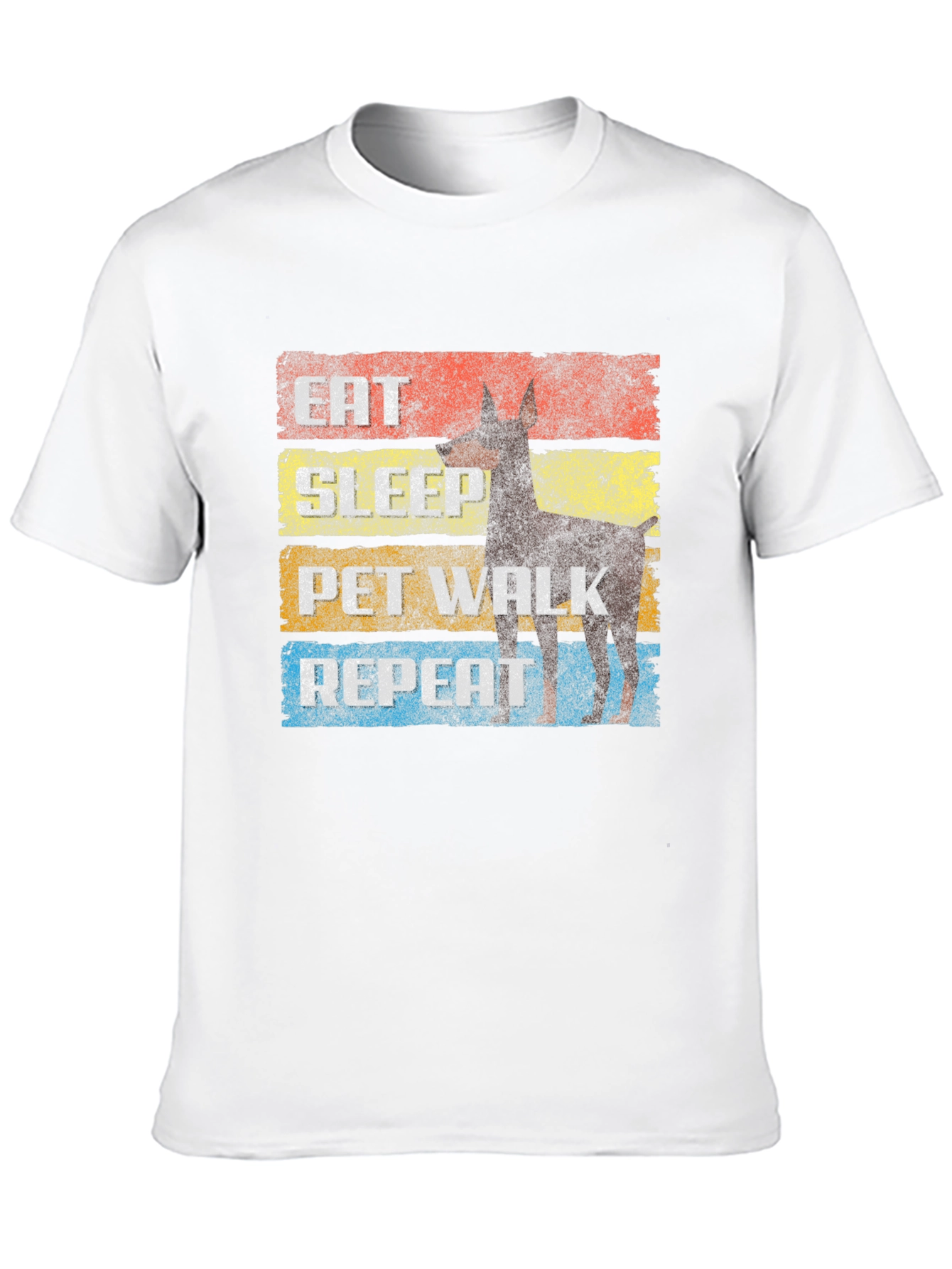 Eat Sleep Pet Walk Repeat Graphic Tee