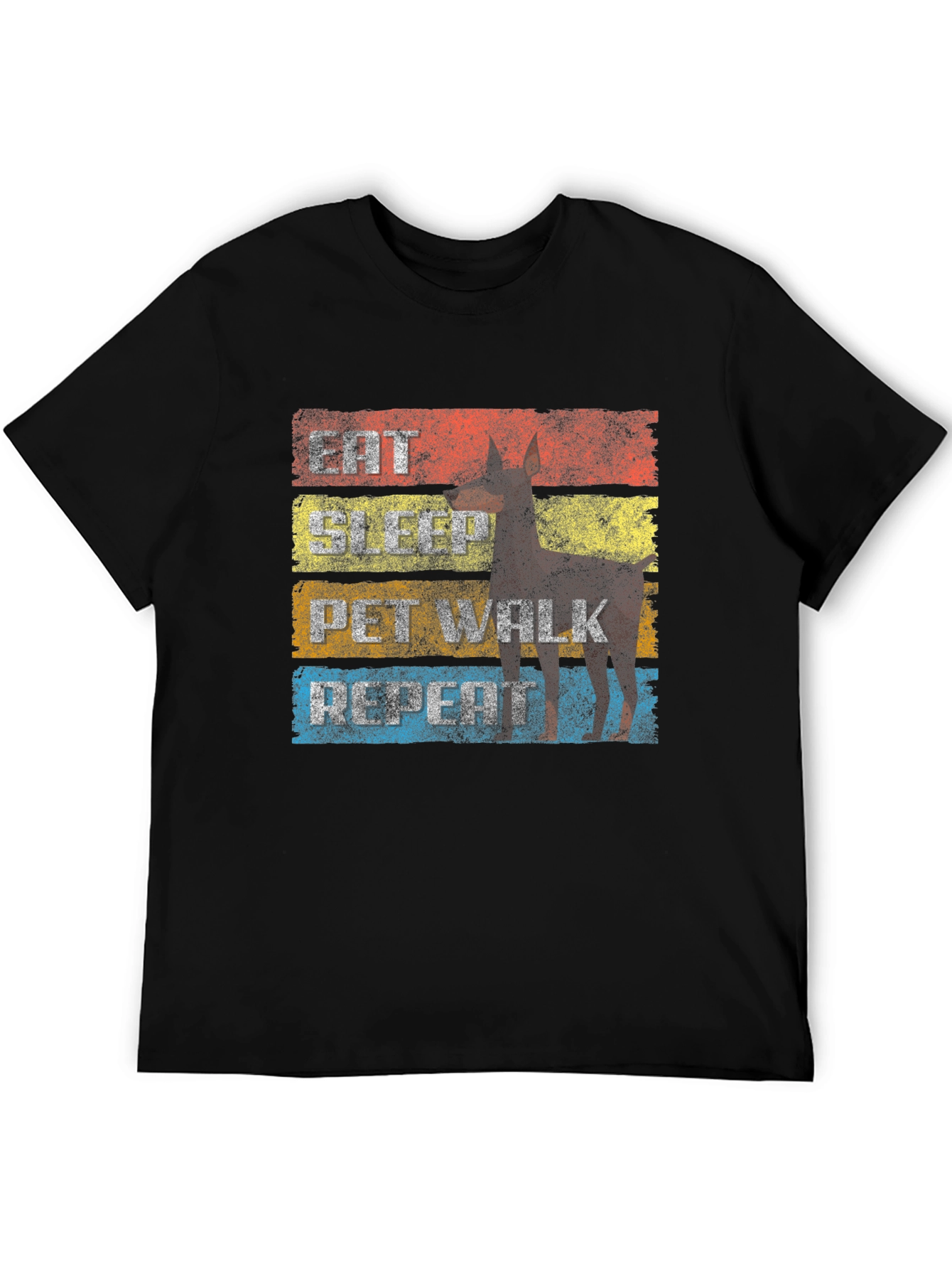 Eat Sleep Pet Walk Repeat Graphic Tee