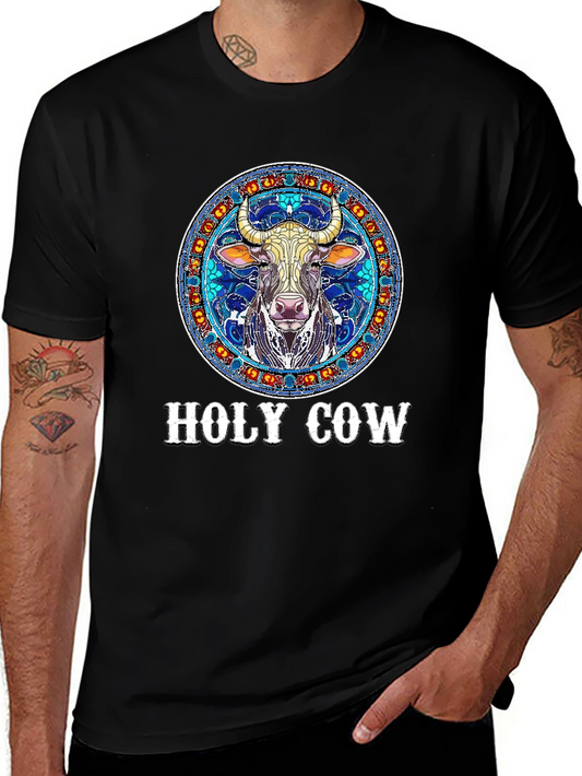 Holy Cow Graphic Print Tee - Unique Design