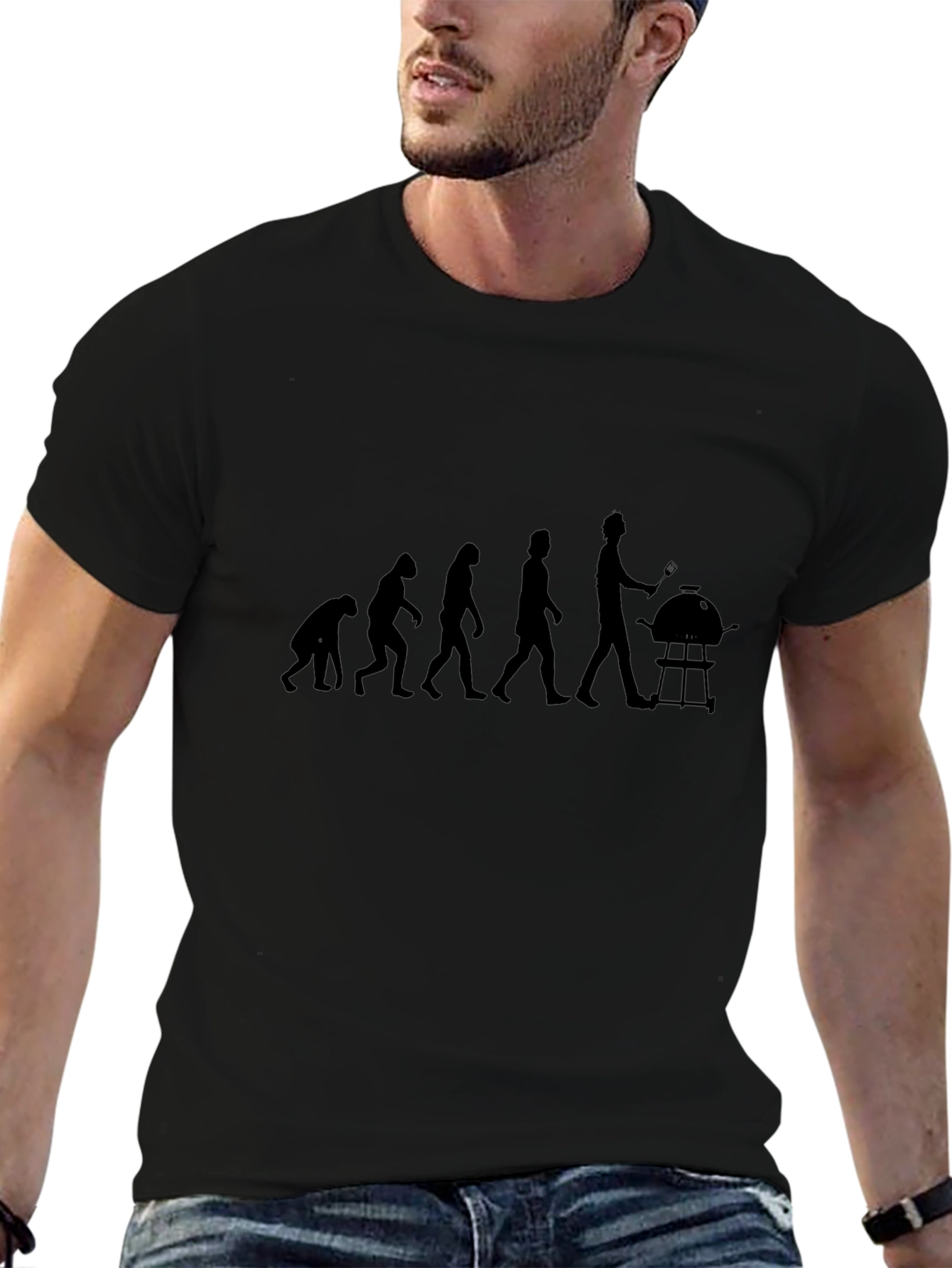 Evolution of BBQ Black T-Shirt