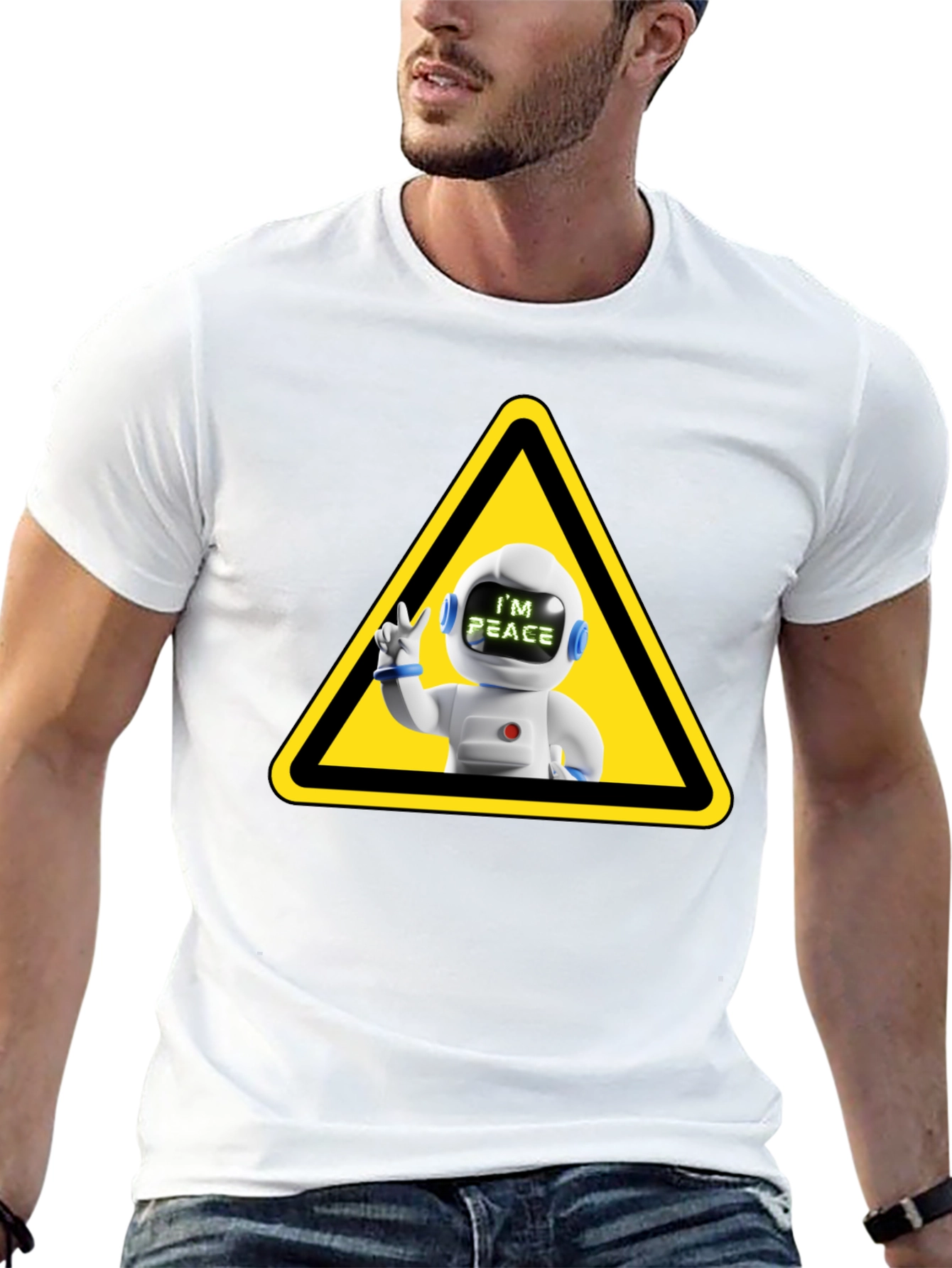 Peace Robot T-Shirt: Cool Graphic Tee