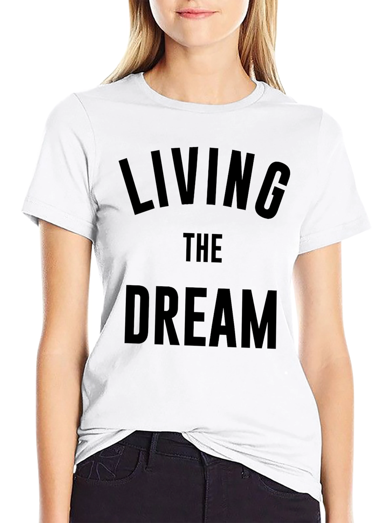 Living The Dream Graphic Tee - Mens Black T-Shirt